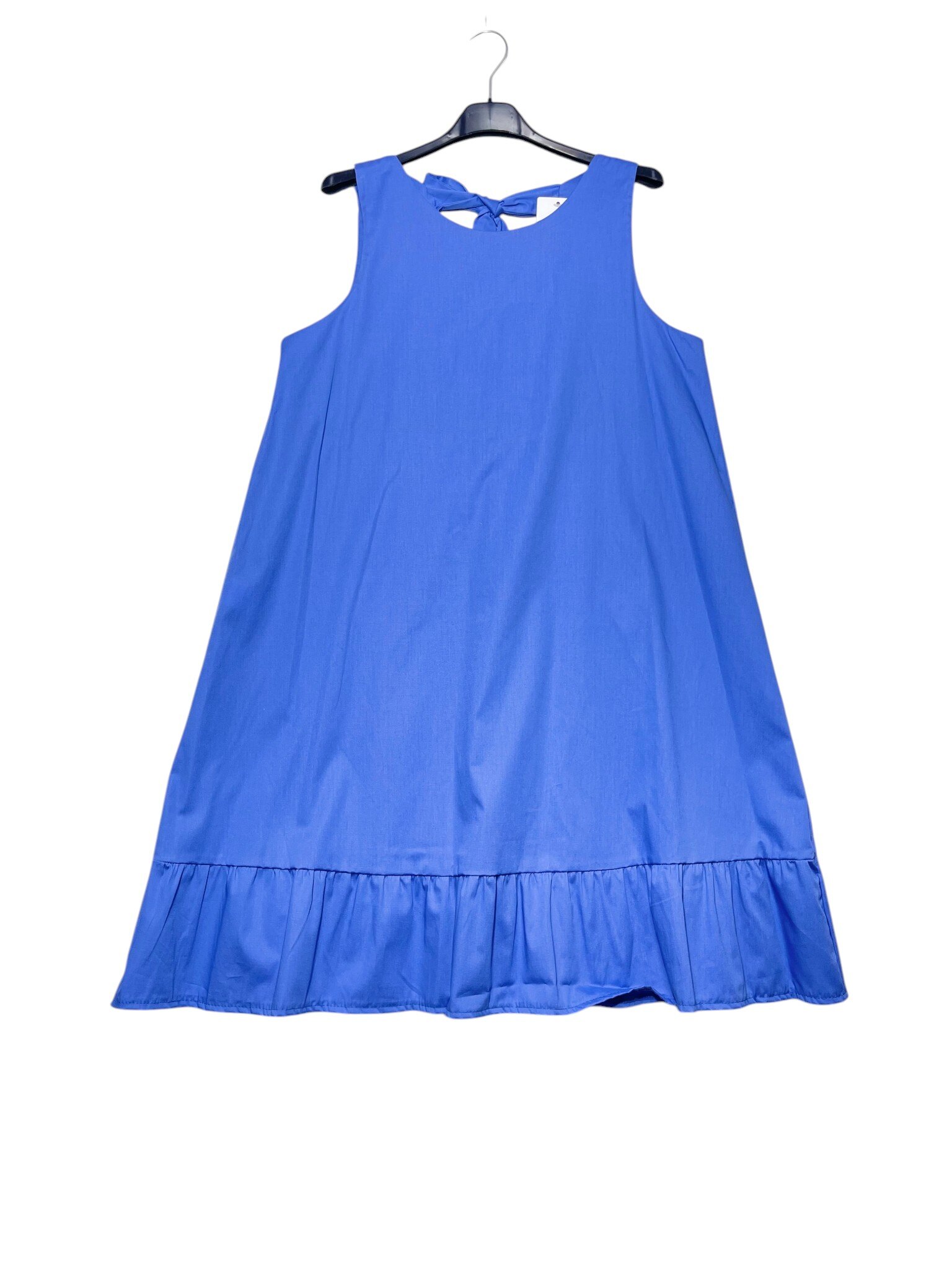 Sleeveless dress with bow at the back and ruffles at the bottom | Paris Fashion Shops Sleeveless dress with bow at the back and ruffles at the bottom | Paris Fashion Shops