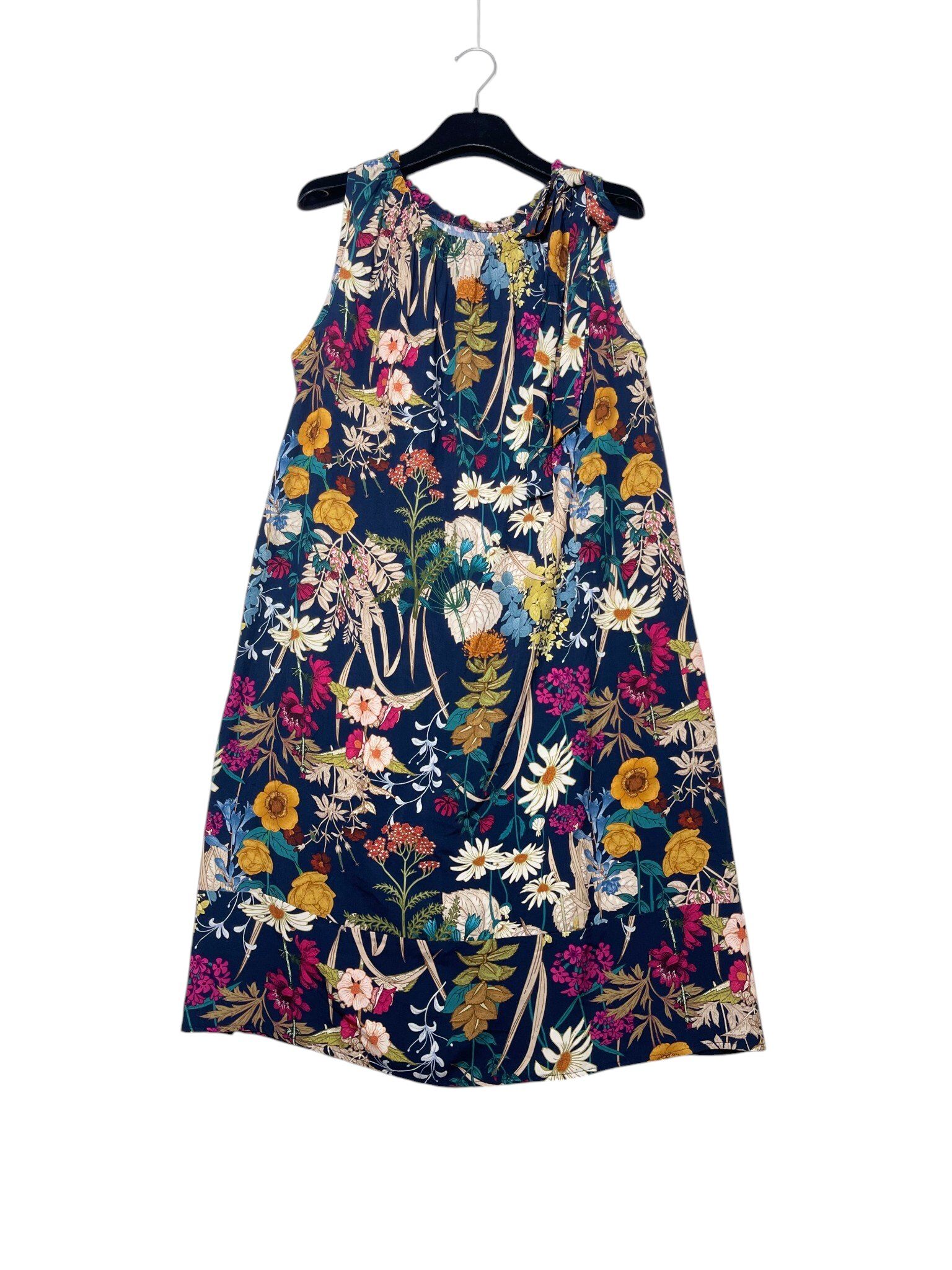 Grossista Elegance - Abito smanicato con scollo elasticizzato con fiocco, stampa pois