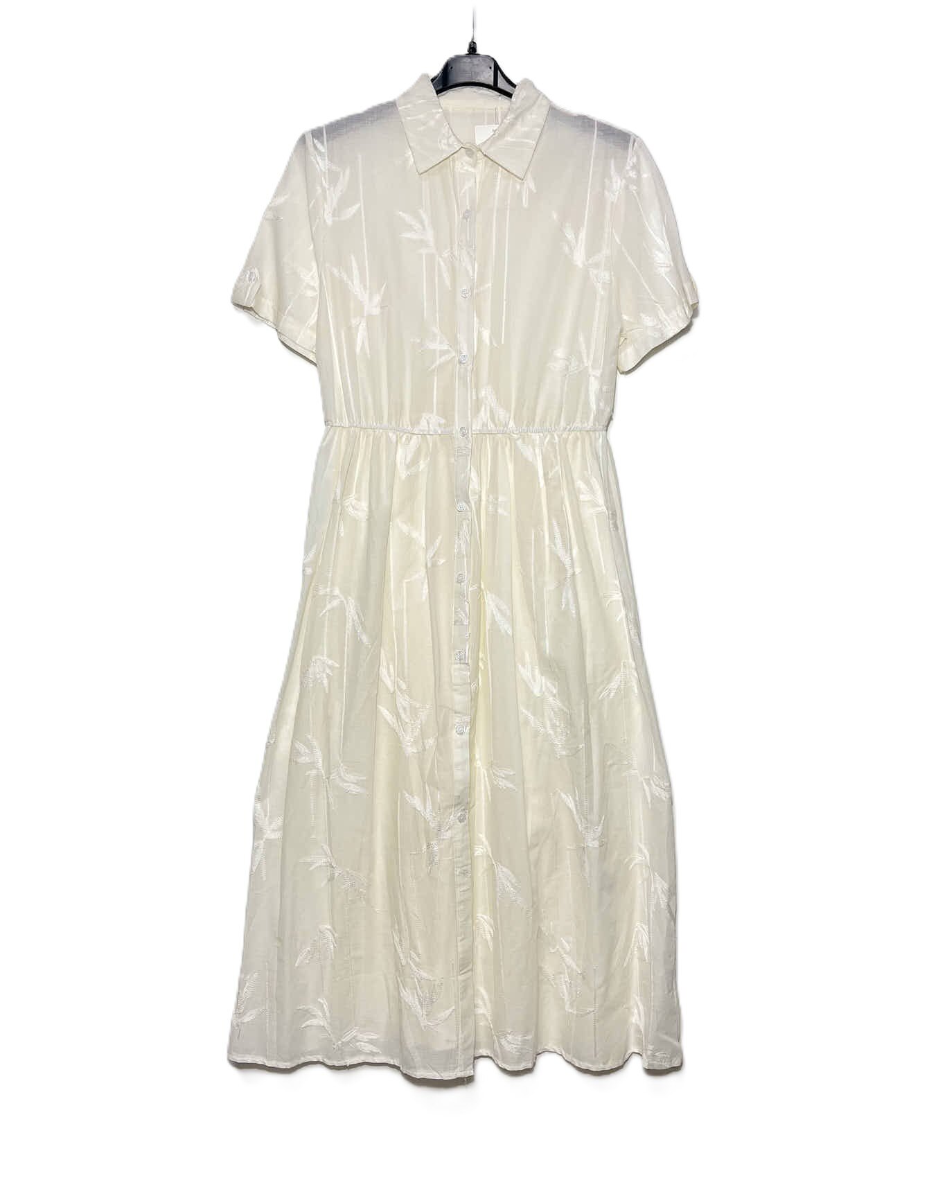 Wholesaler Elegance - Shirt dress with palm embroidery