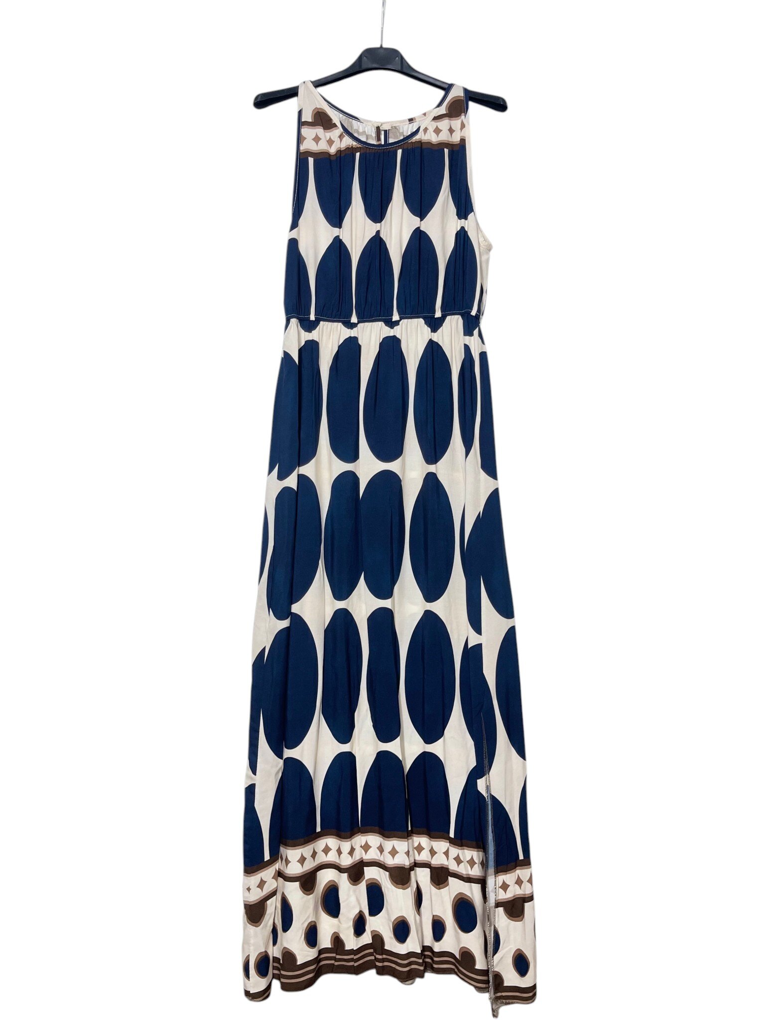 Wholesaler Elegance - Sleeveless dress with elastic waist geometric print
