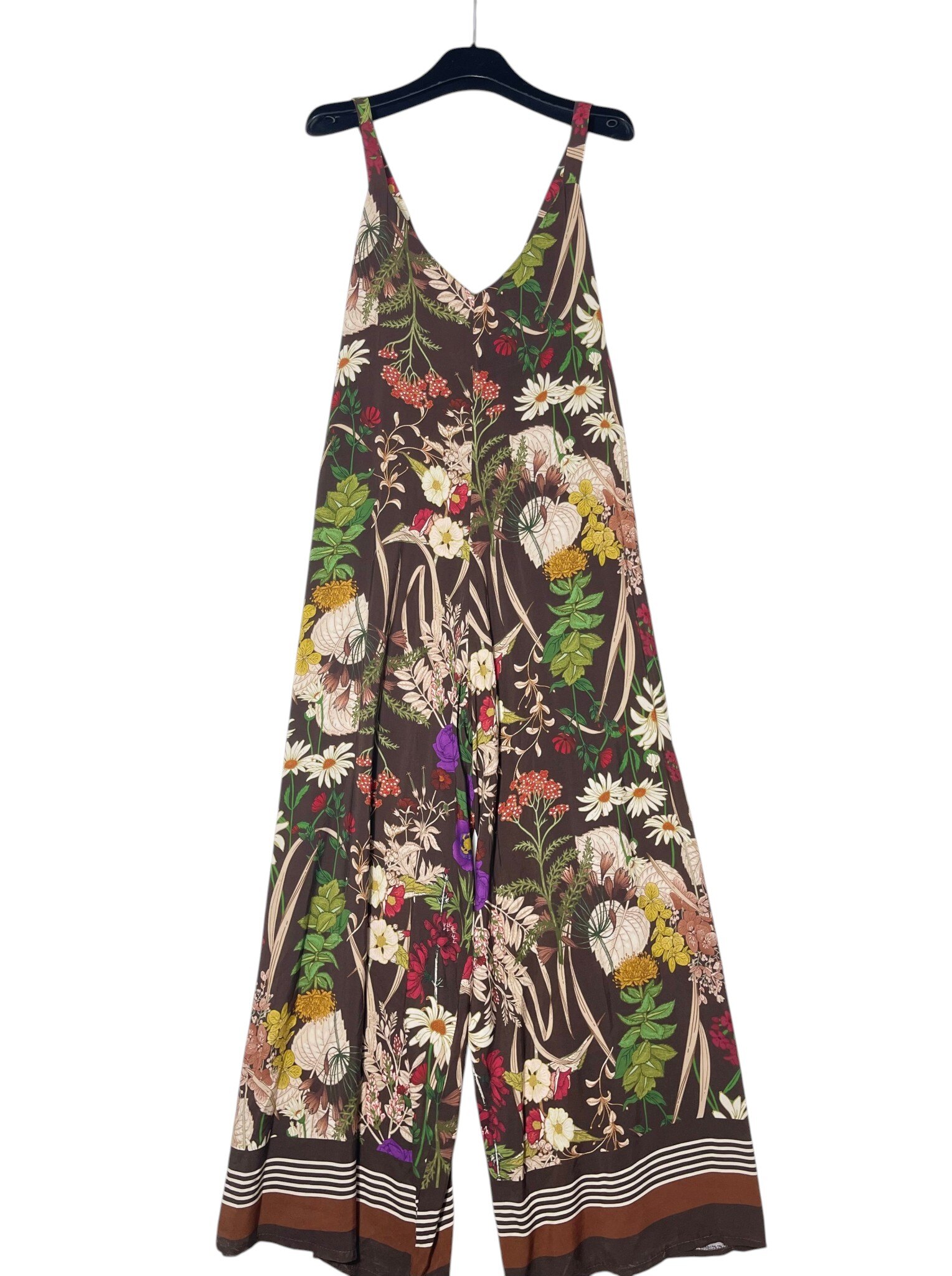 Wholesaler Elegance - Oversized jumpsuit with straps and elastic back, floral print