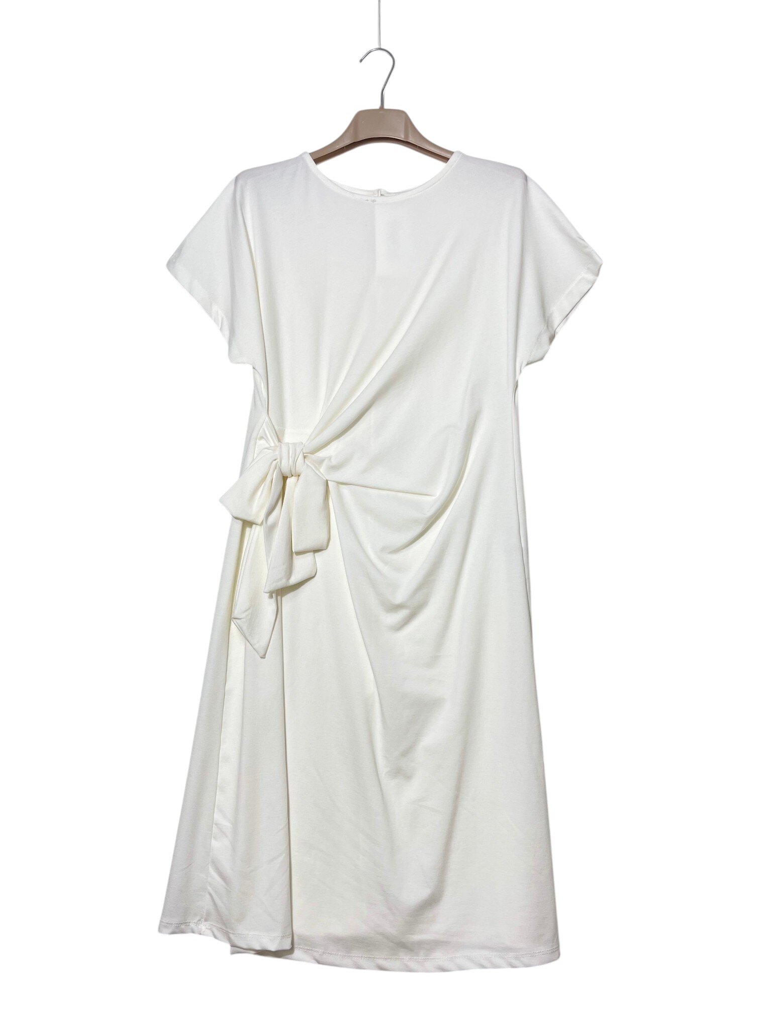 Mayorista Elegance - Vestido con lazo lateral, botón en la parte trasera
