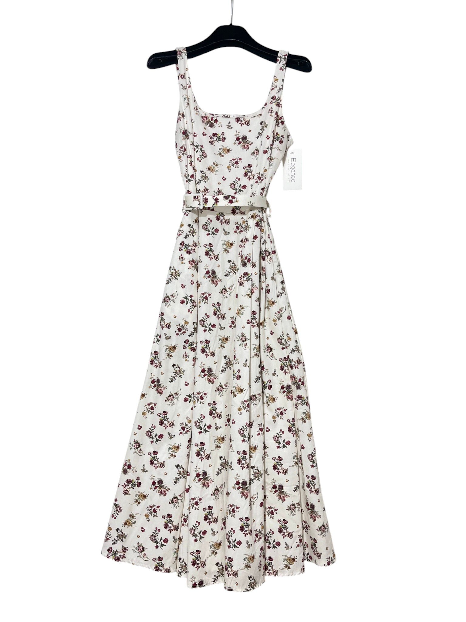Wholesaler Elegance - Fitted dress with straps and back zip floral print