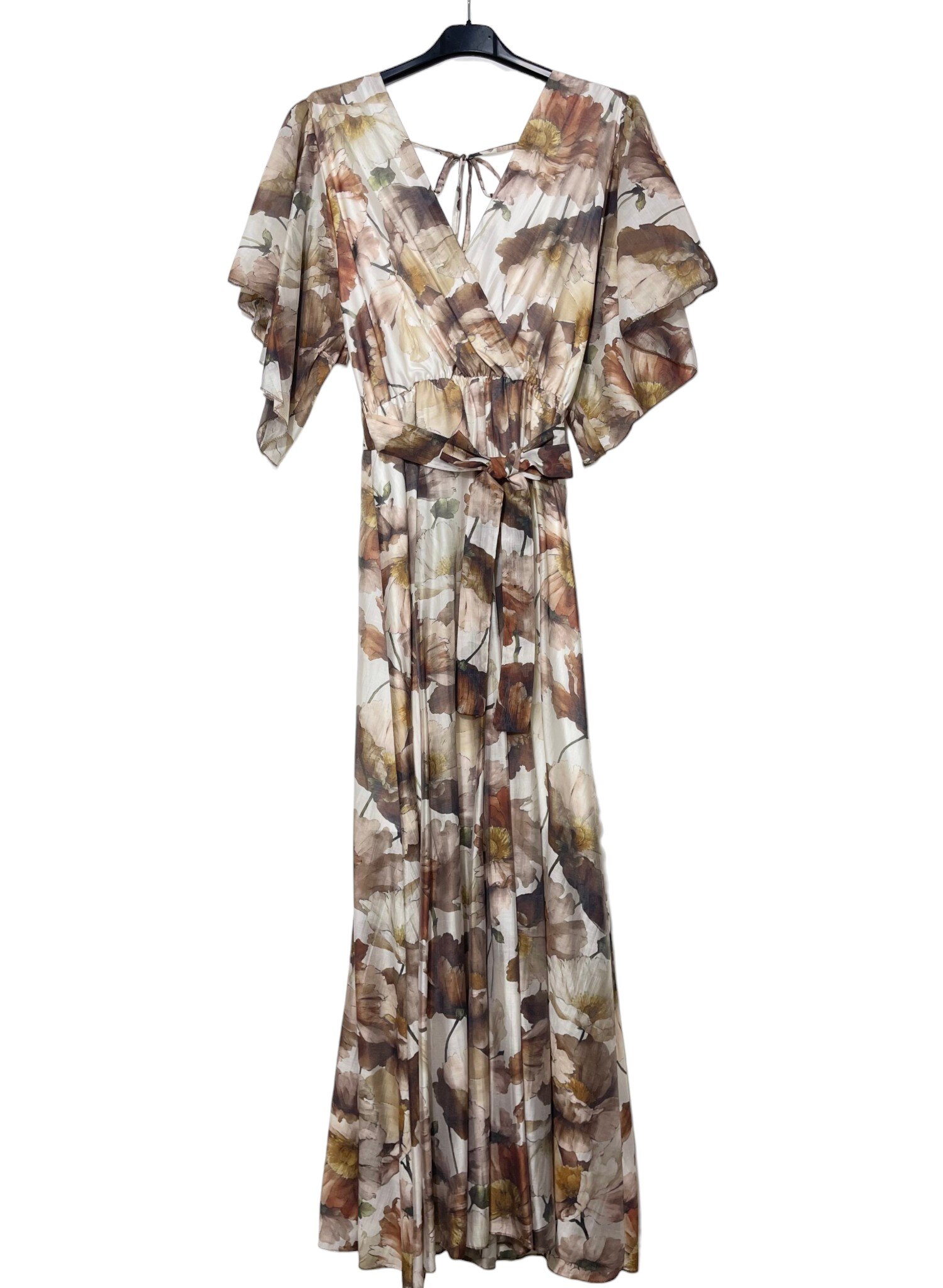 Wholesaler Elegance - Long dress with ruffled sleeves, lined inside