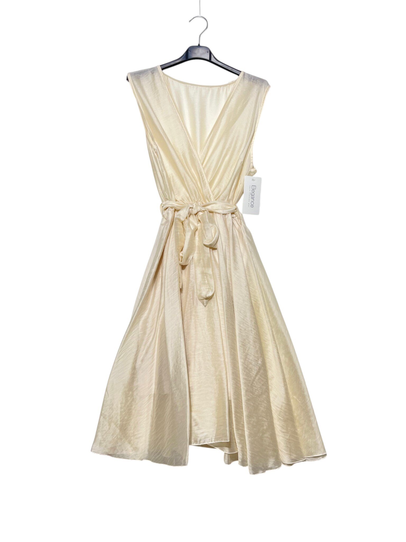 Wholesaler Elegance - Sleeveless linen blend dress, lined inside