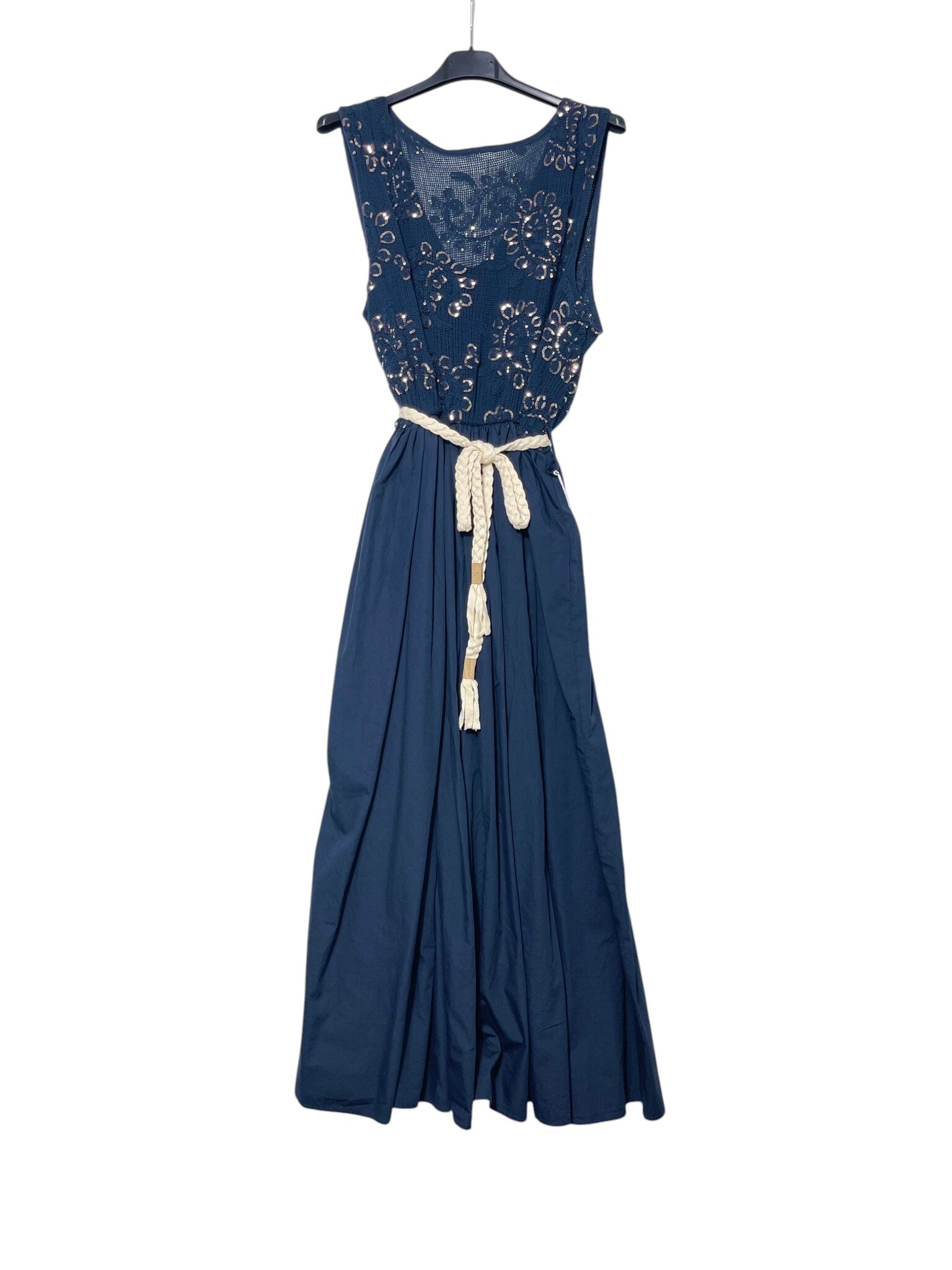 Großhändler Elegance - Häkelkleid mit Pailletten und Ballonrock