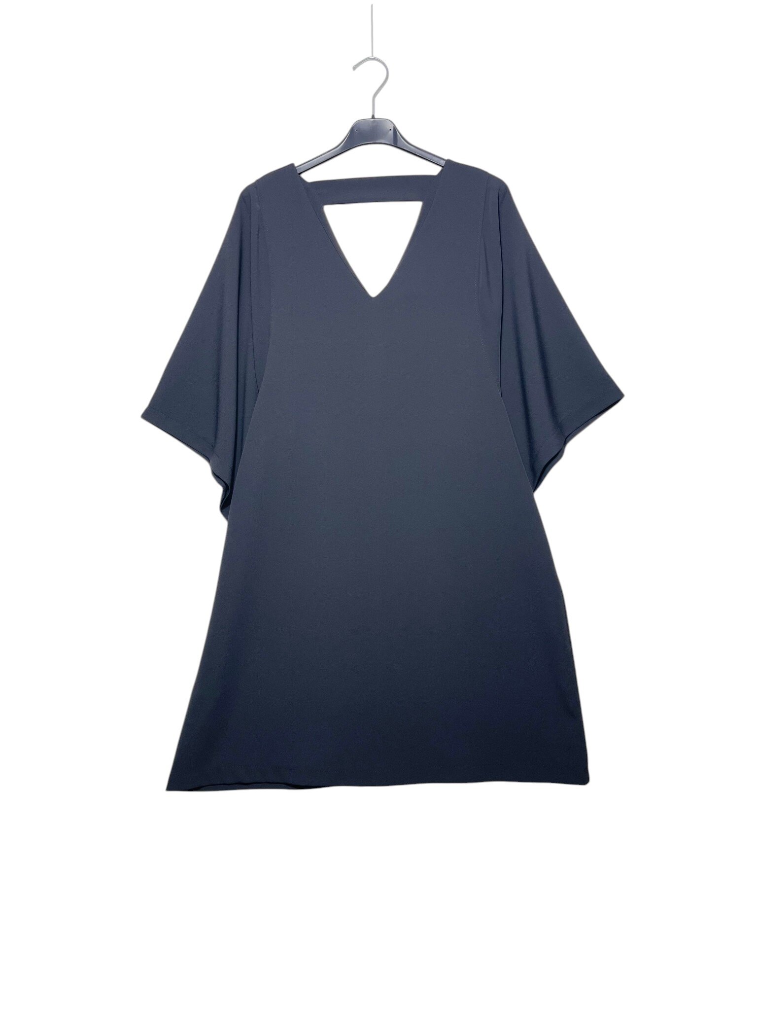Mayorista Elegance - Vestido de tejido fluido escote en V mangas anchas 3/4