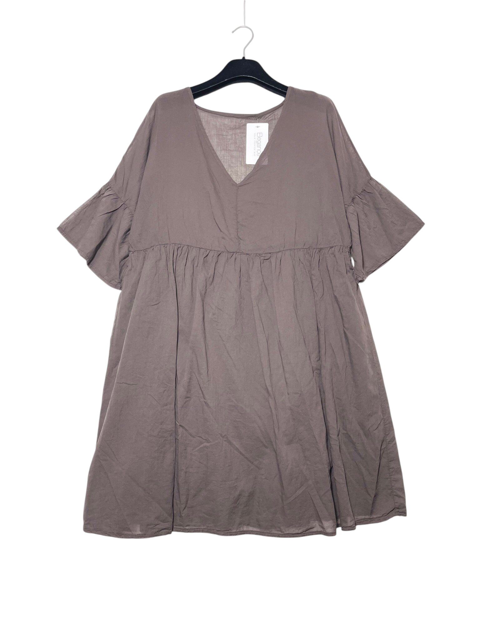 Wholesaler Elegance - V-neck muslin dress, lined