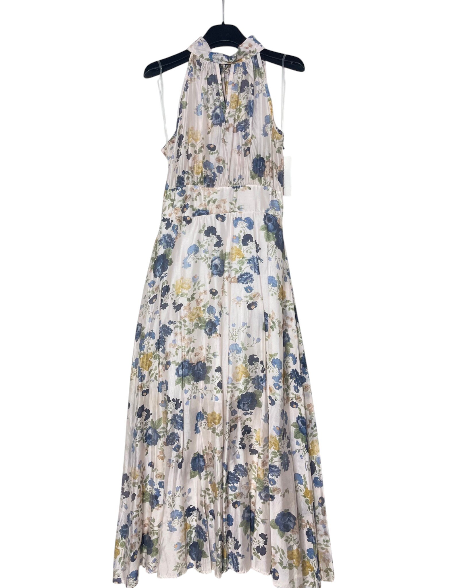 Mayorista Elegance - Vestido largo con escote halter y estampado floral