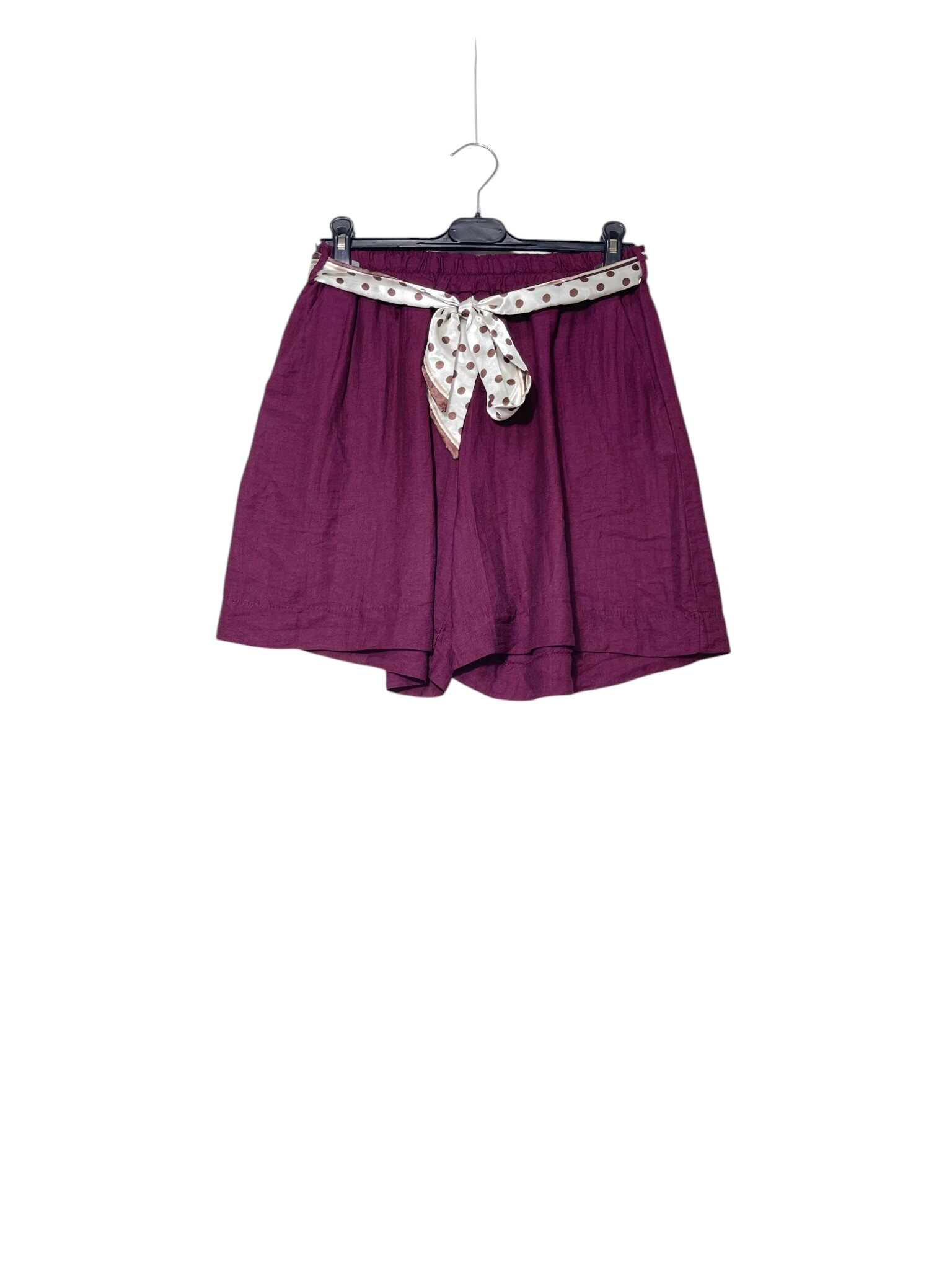 Wholesaler Elegance - Elastic waist shorts with scarf