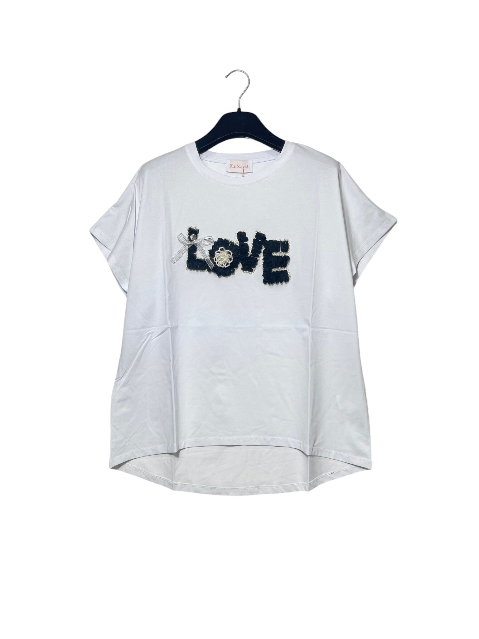 Wholesaler Elegance - Oversized T-shirt with pearls and LOVE print