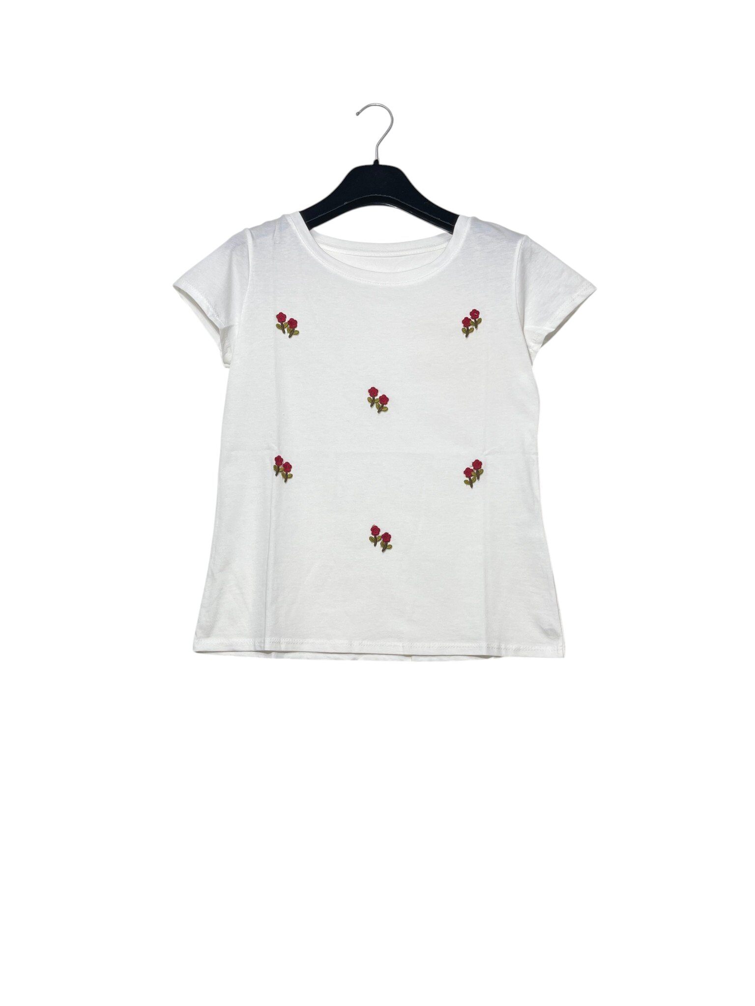 Wholesaler Elegance - T-shirt with rose embroidery