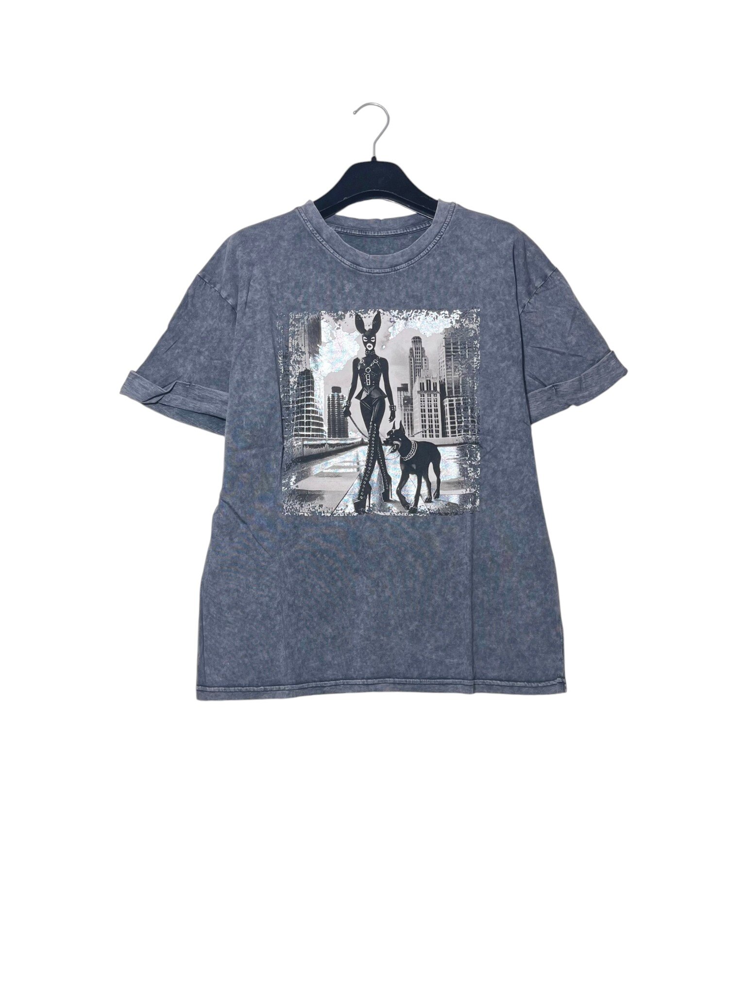 Wholesaler Elegance - Stone wash T-shirt with print