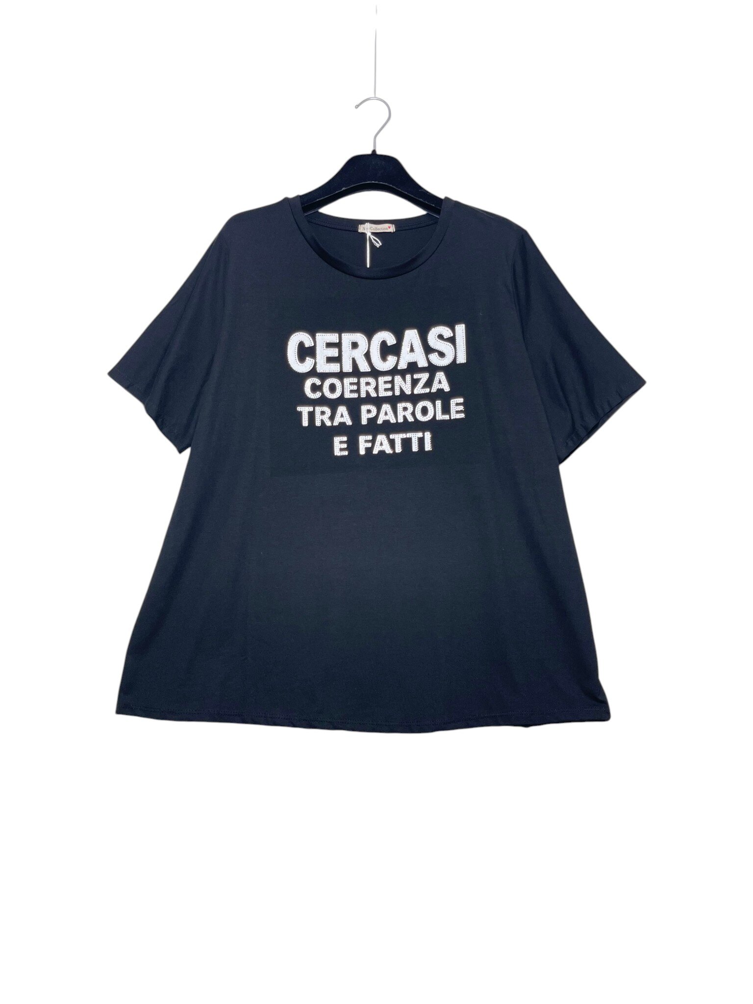 Wholesaler Elegance - Big size T-shirt with the phrase SEEKING CONSISTENCY BETWEEN WORDS AND ACTIONS
