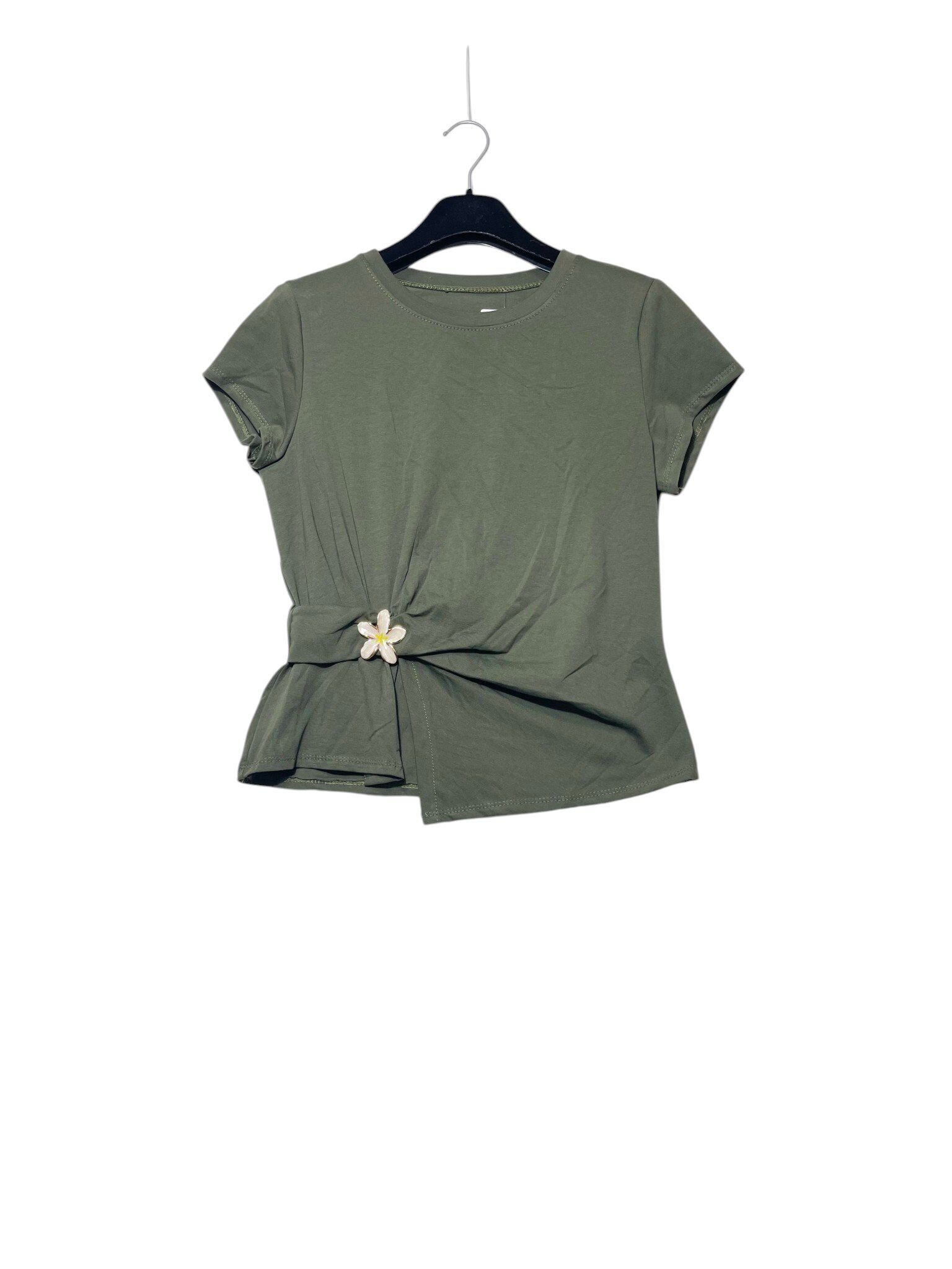 Wholesaler Elegance - Side-gathered T-shirt with pin