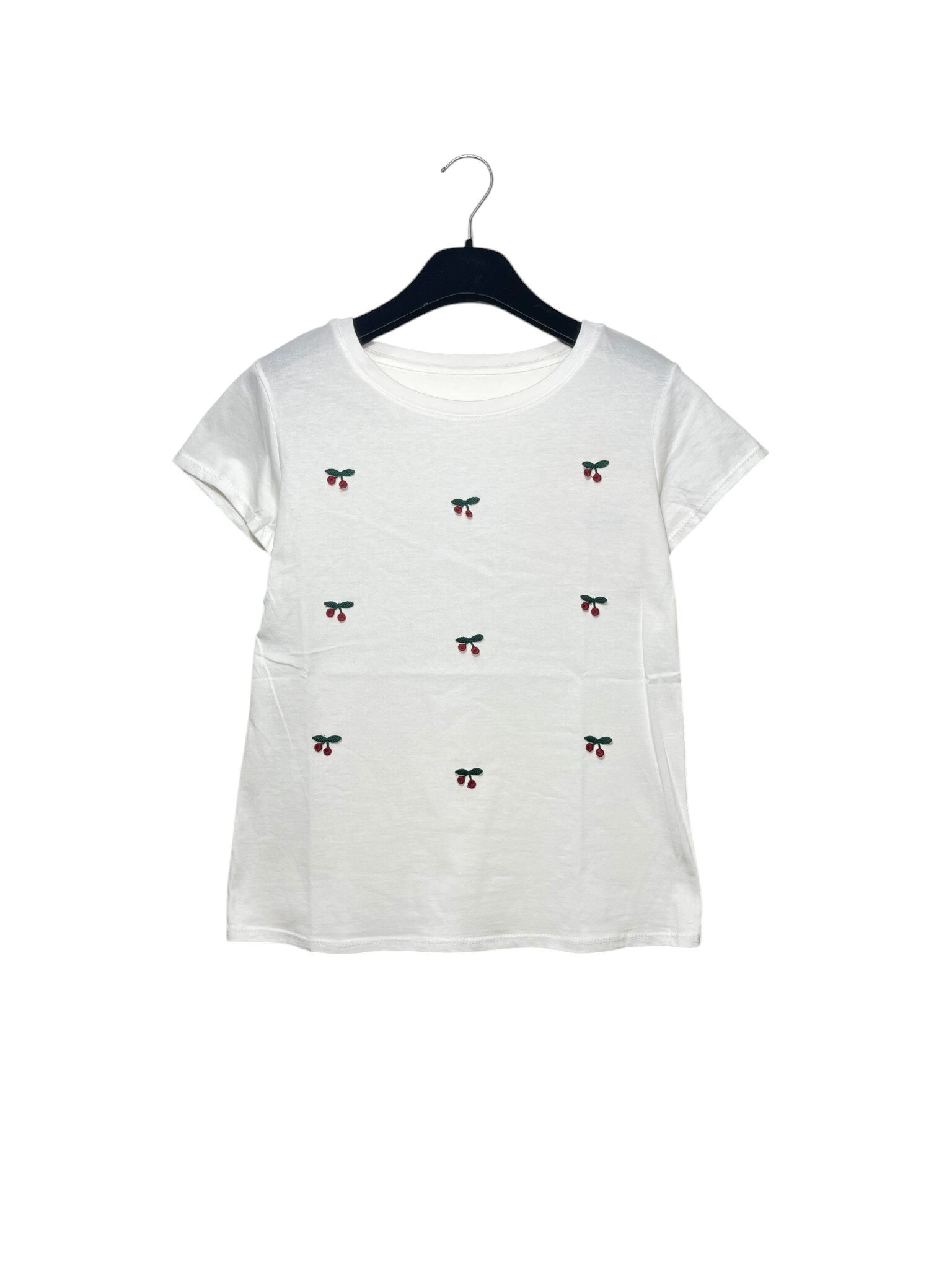 Mayorista Elegance - Camiseta con bordados de cerezas