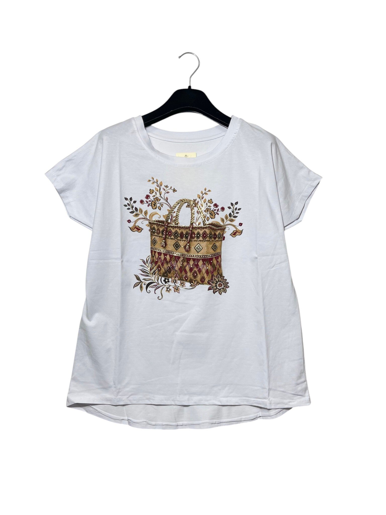 Mayorista Elegance - Camiseta oversize con estampado de bolso