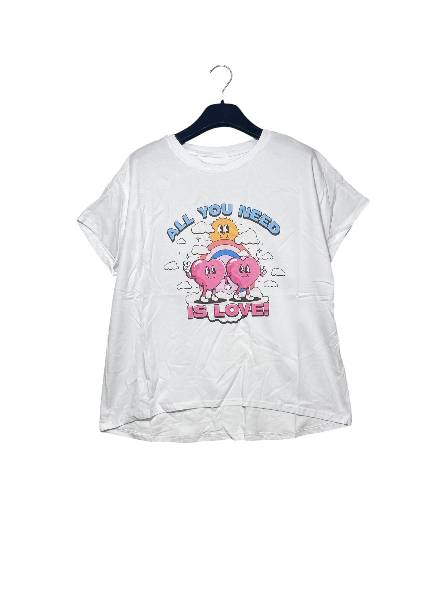 Wholesaler Elegance - Oversized T-shirt with heart and rainbow print