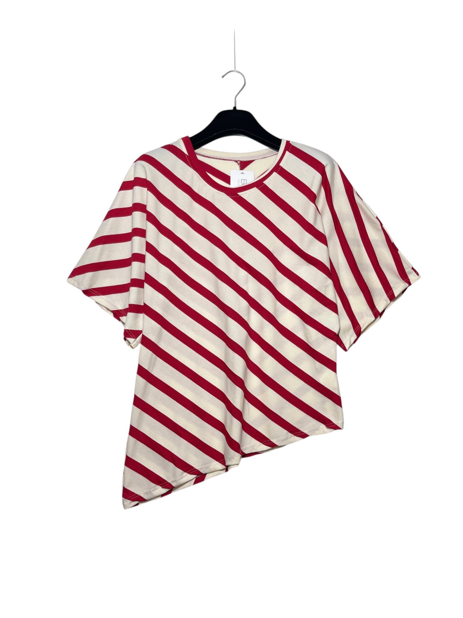 Wholesaler Elegance - Asymmetric striped oversized T-shirt