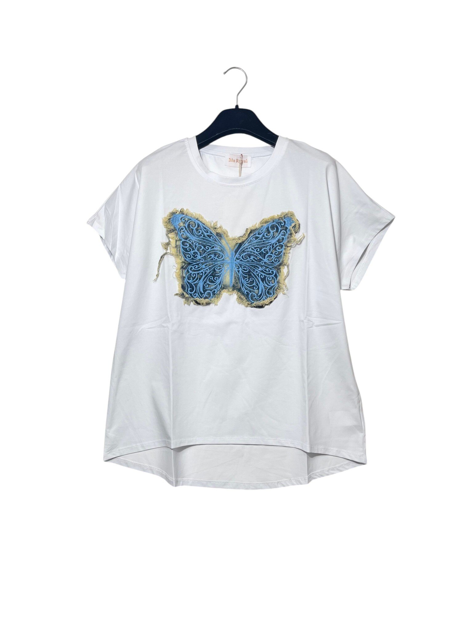 Wholesaler Elegance - Oversized T-shirt with butterfly-shaped applique