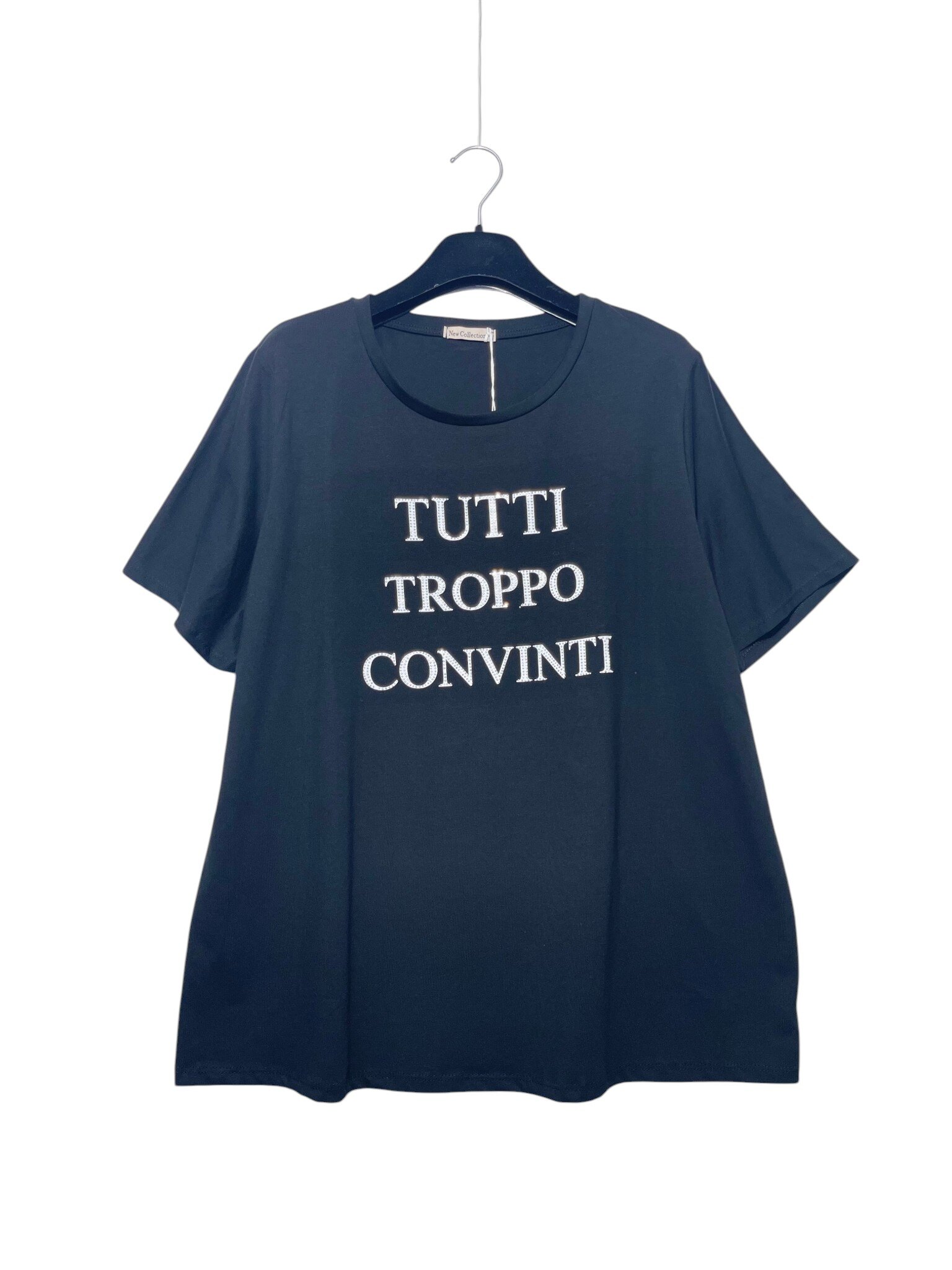 Mayorista Elegance - Camiseta de talla grande con la frase TODOS DEMASIADO CONFIADOS