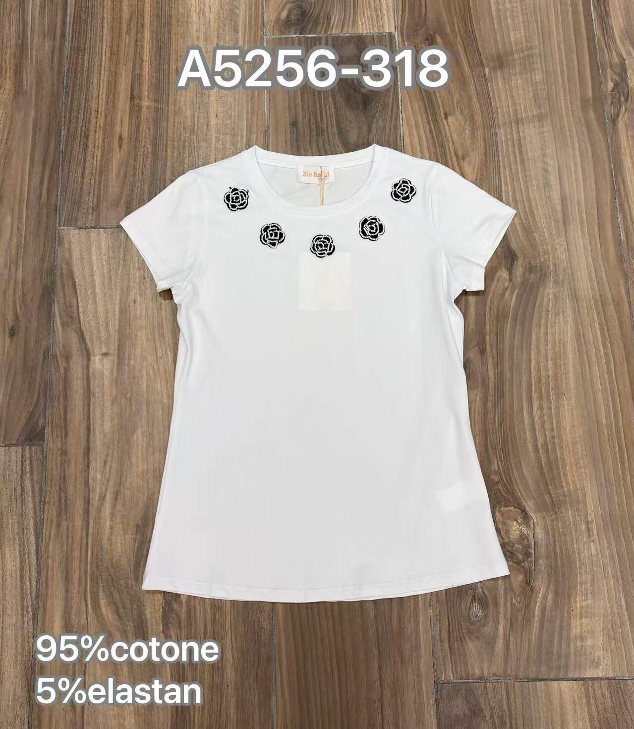 Mayorista Elegance - Camiseta ajustada con aplicaciones en forma de flores
