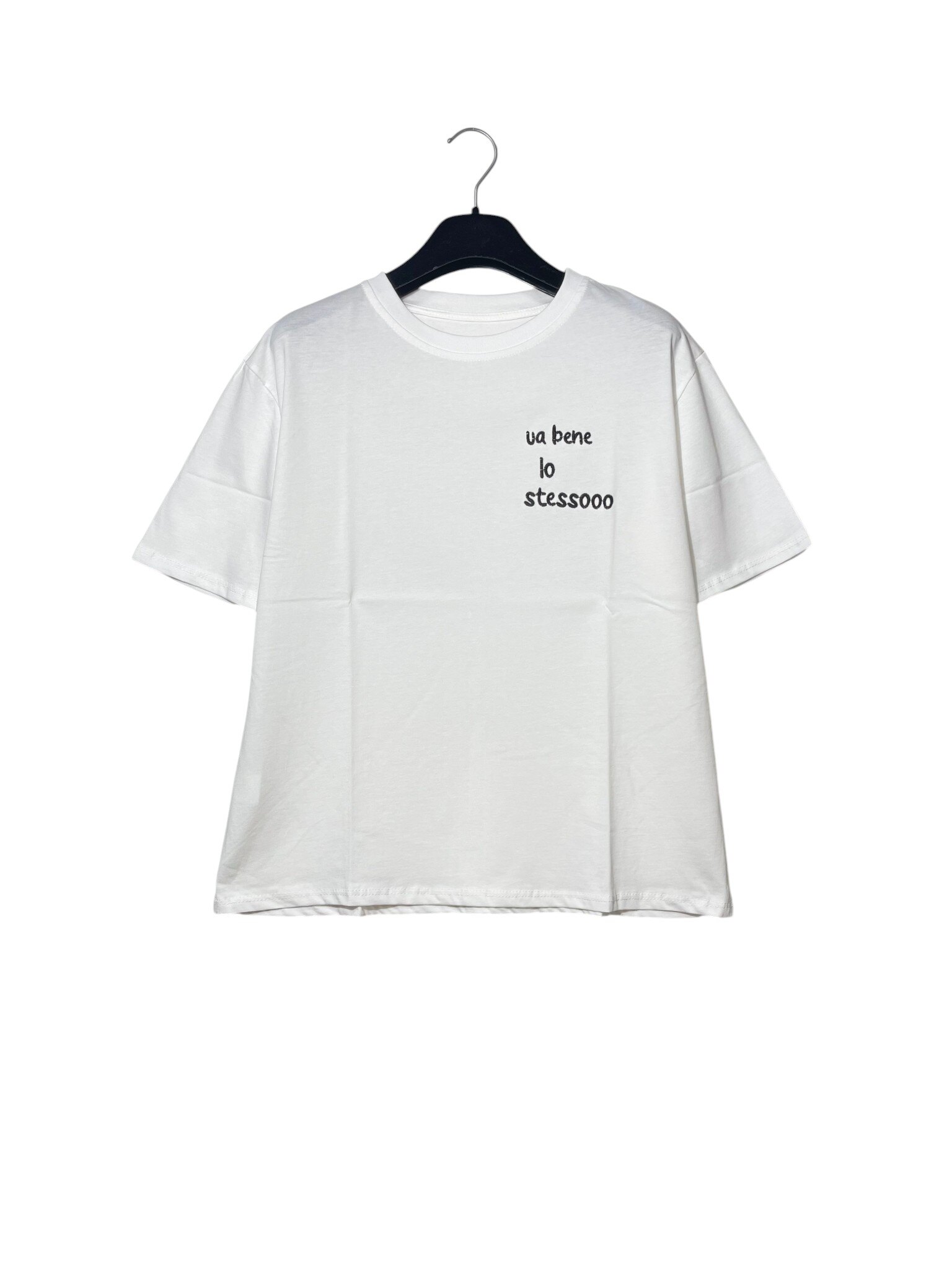 Mayorista Elegance - Camiseta mediana de puro algodón con letras bordadas, está bien de todos modos