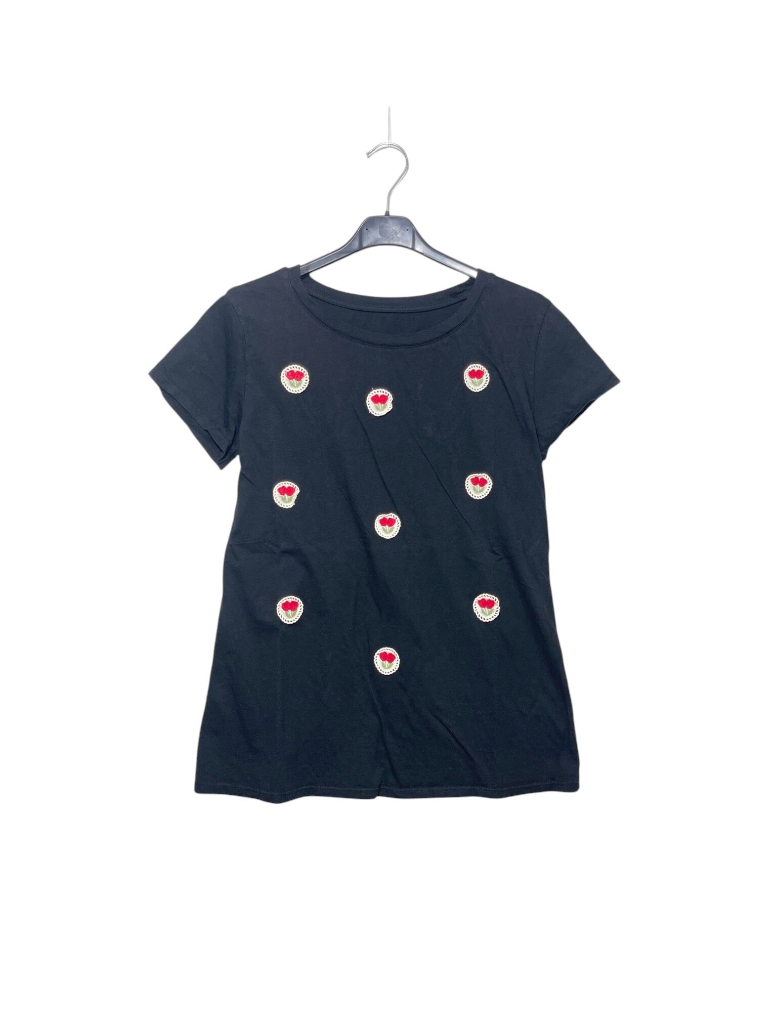 Wholesaler Elegance - T-shirt with rose embroidery