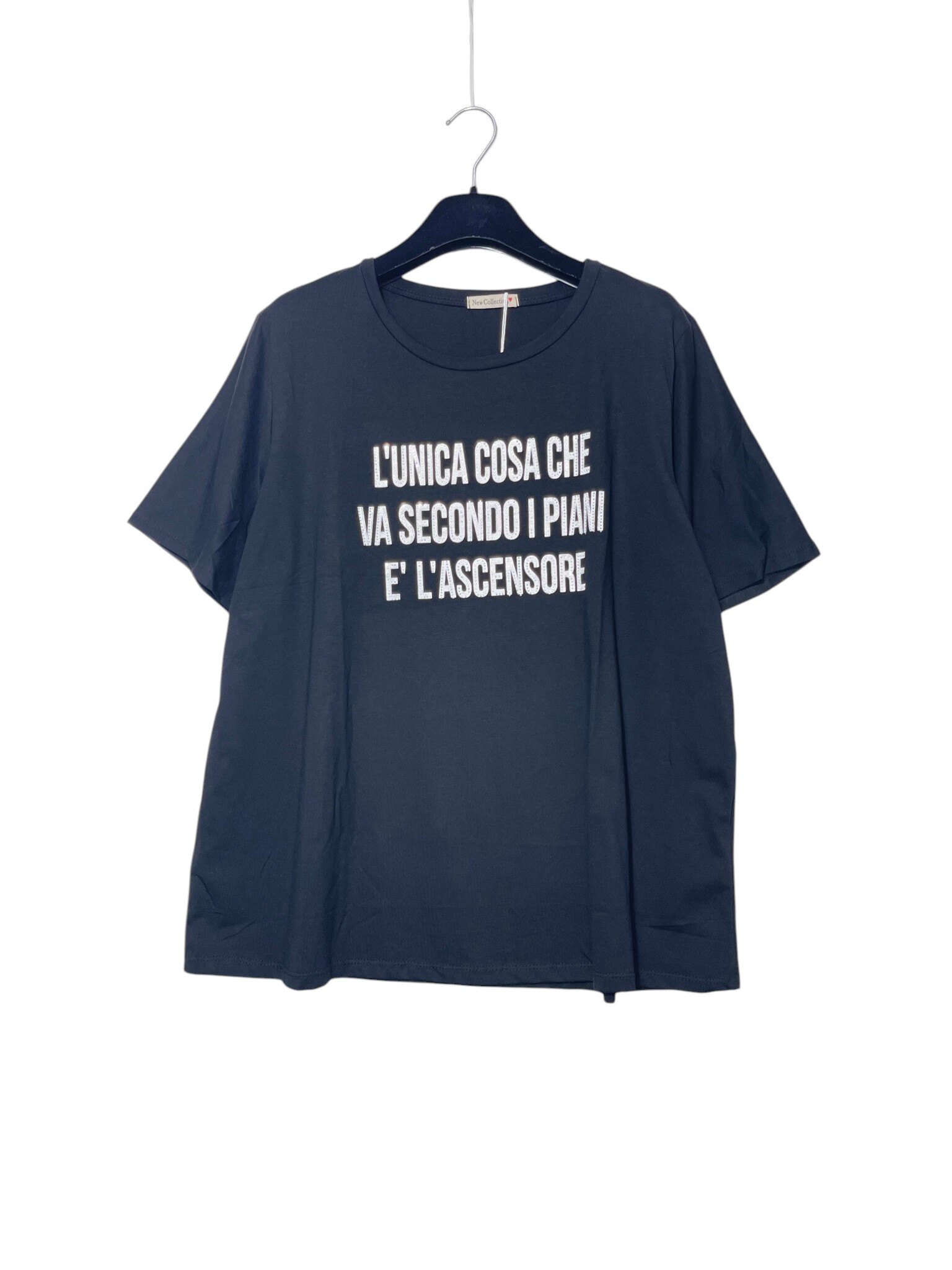 Mayorista Elegance - Camiseta de talla grande con la frase LO ÚNICO QUE VA SEGÚN LO PLANEADO ES EL ASCENSOR