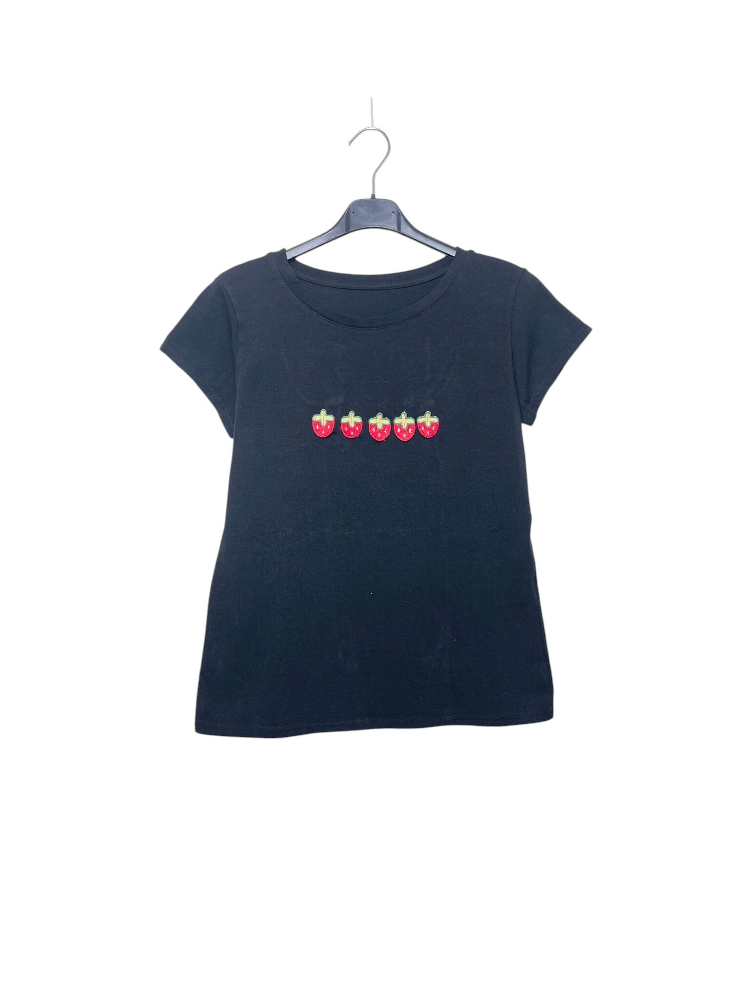 Mayorista Elegance - Camiseta con bordados de fresas