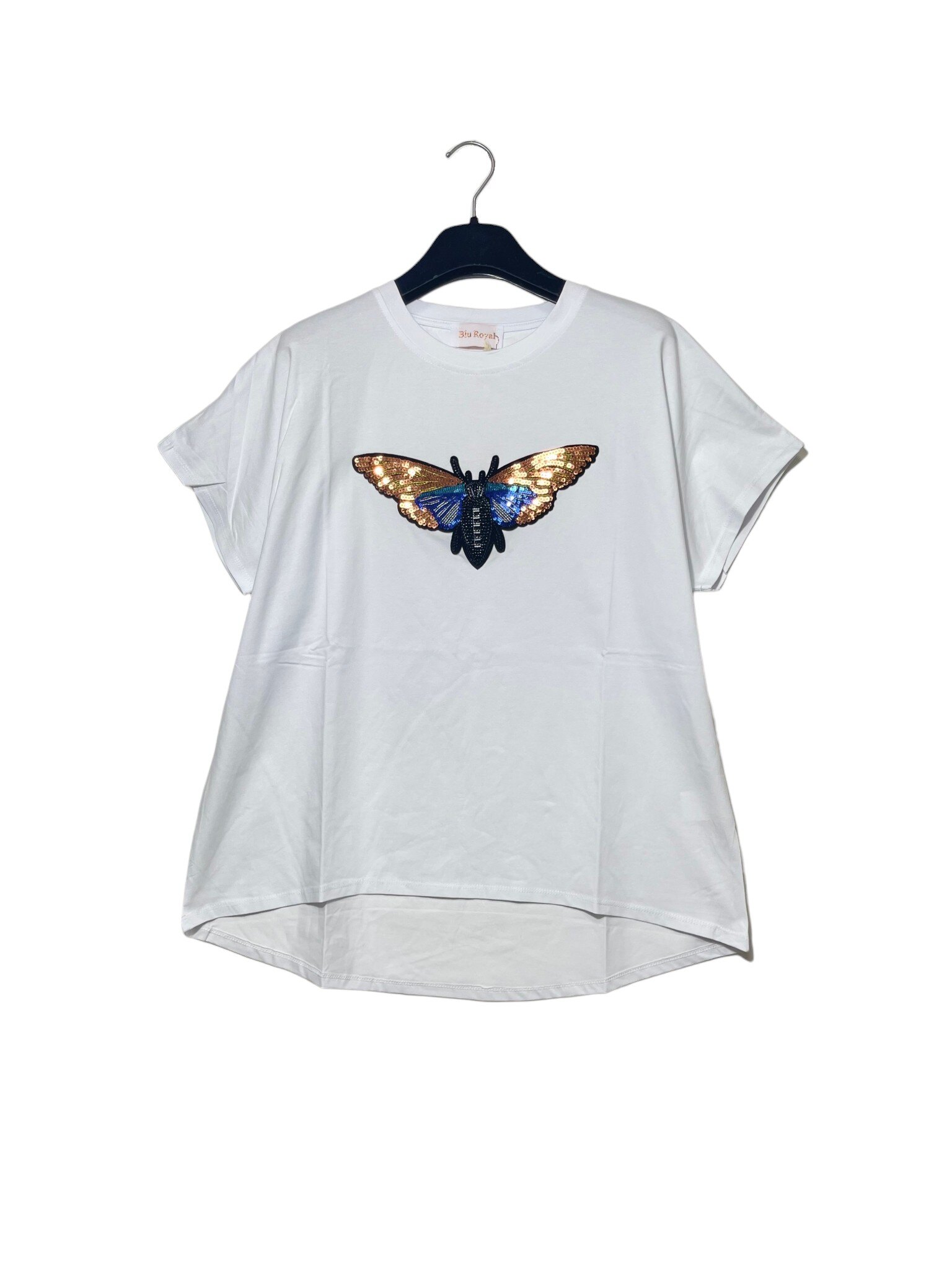 Wholesaler Elegance - Oversized T-shirt with bee-shaped sequins