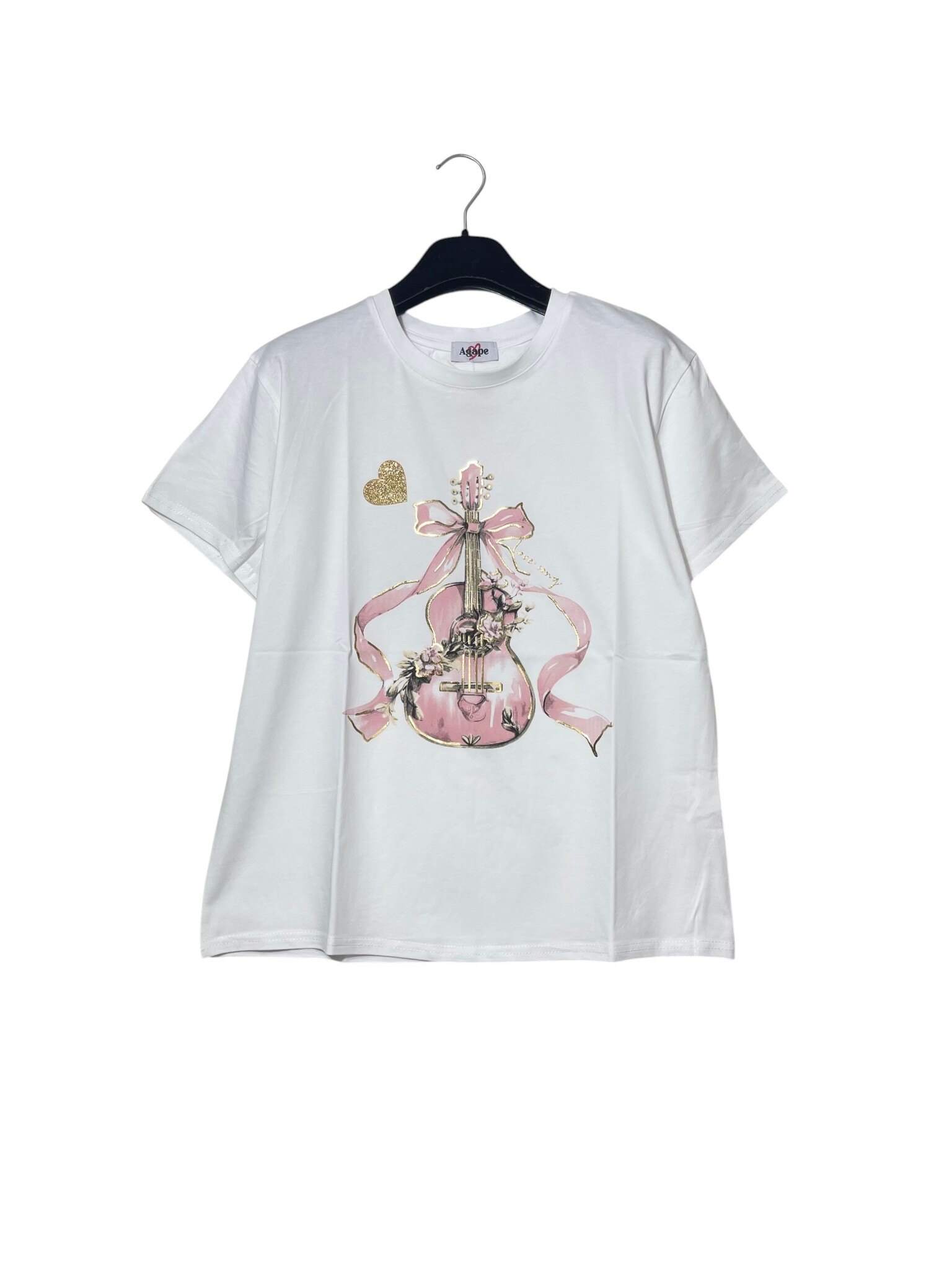 Mayorista Elegance - Camiseta mediana con estampado de violín