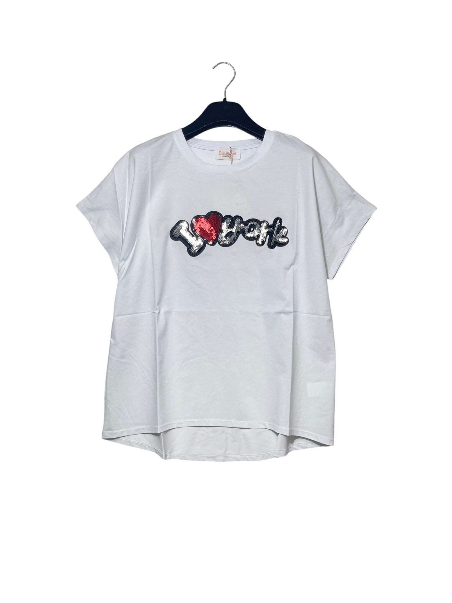 Wholesaler Elegance - Oversized T-shirt with sequin lettering
