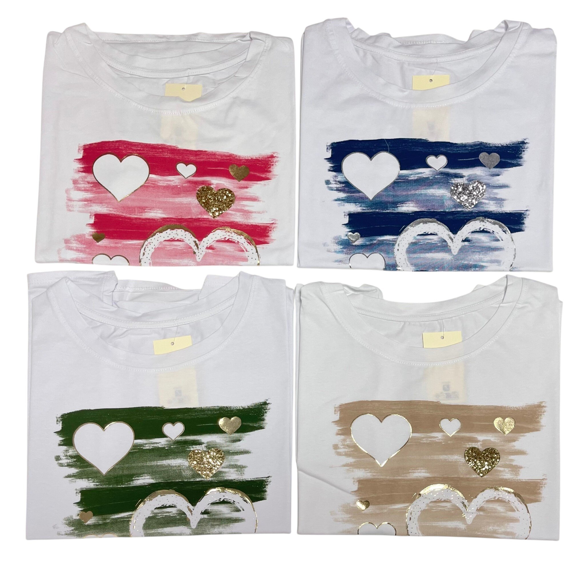 Mayorista Elegance - Camiseta oversize con estampado de corazón