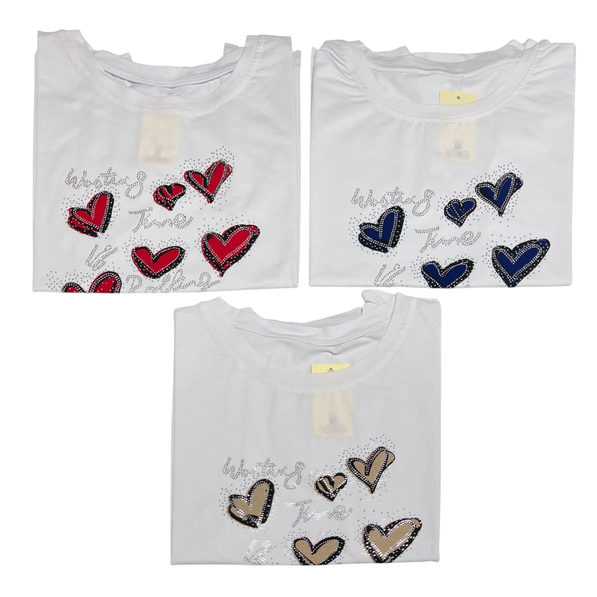 Wholesaler Elegance - Oversized T-shirt with heart prints