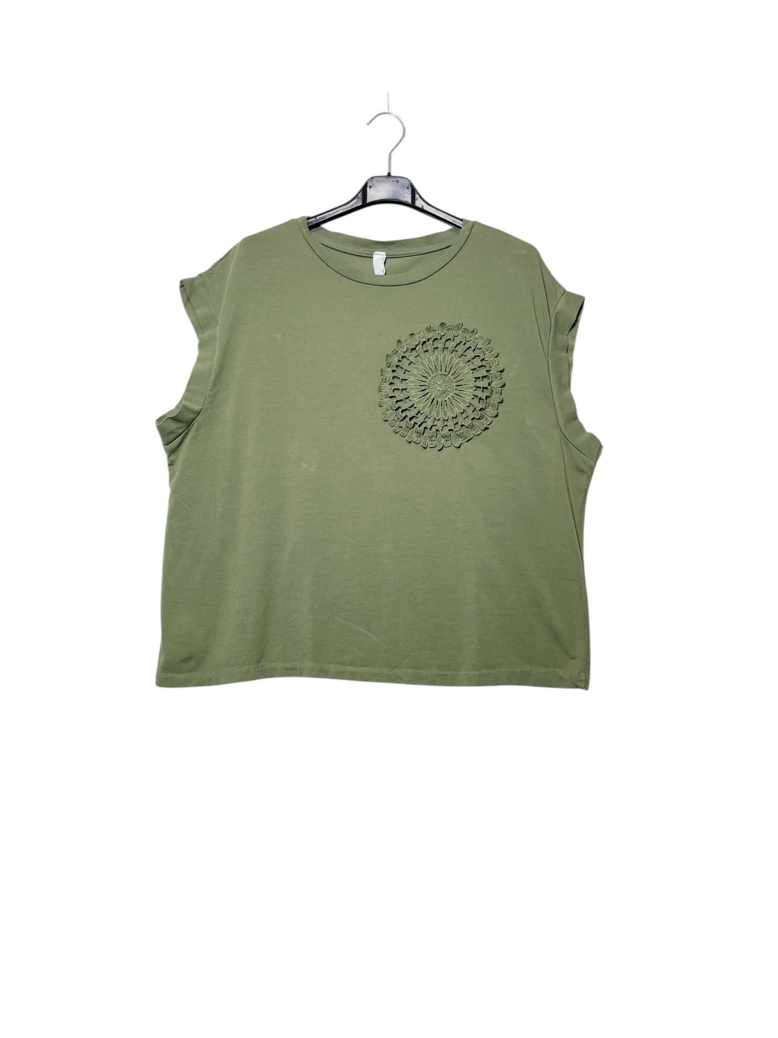 Wholesaler Elegance - T-shirt with crochet embroidery