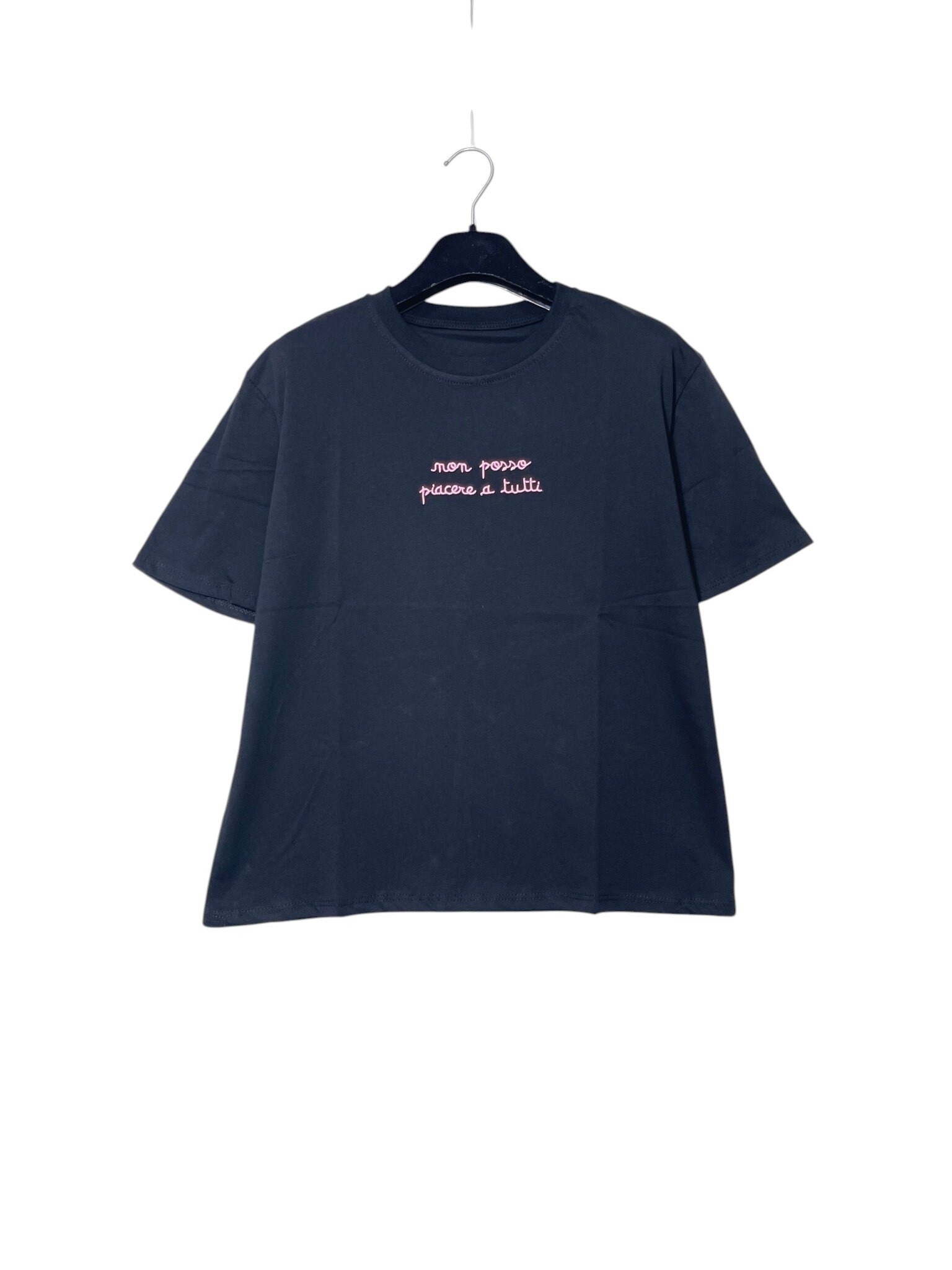 Mayorista Elegance - Camiseta de puro algodón con inscripción bordada no puedo gustarle a todos