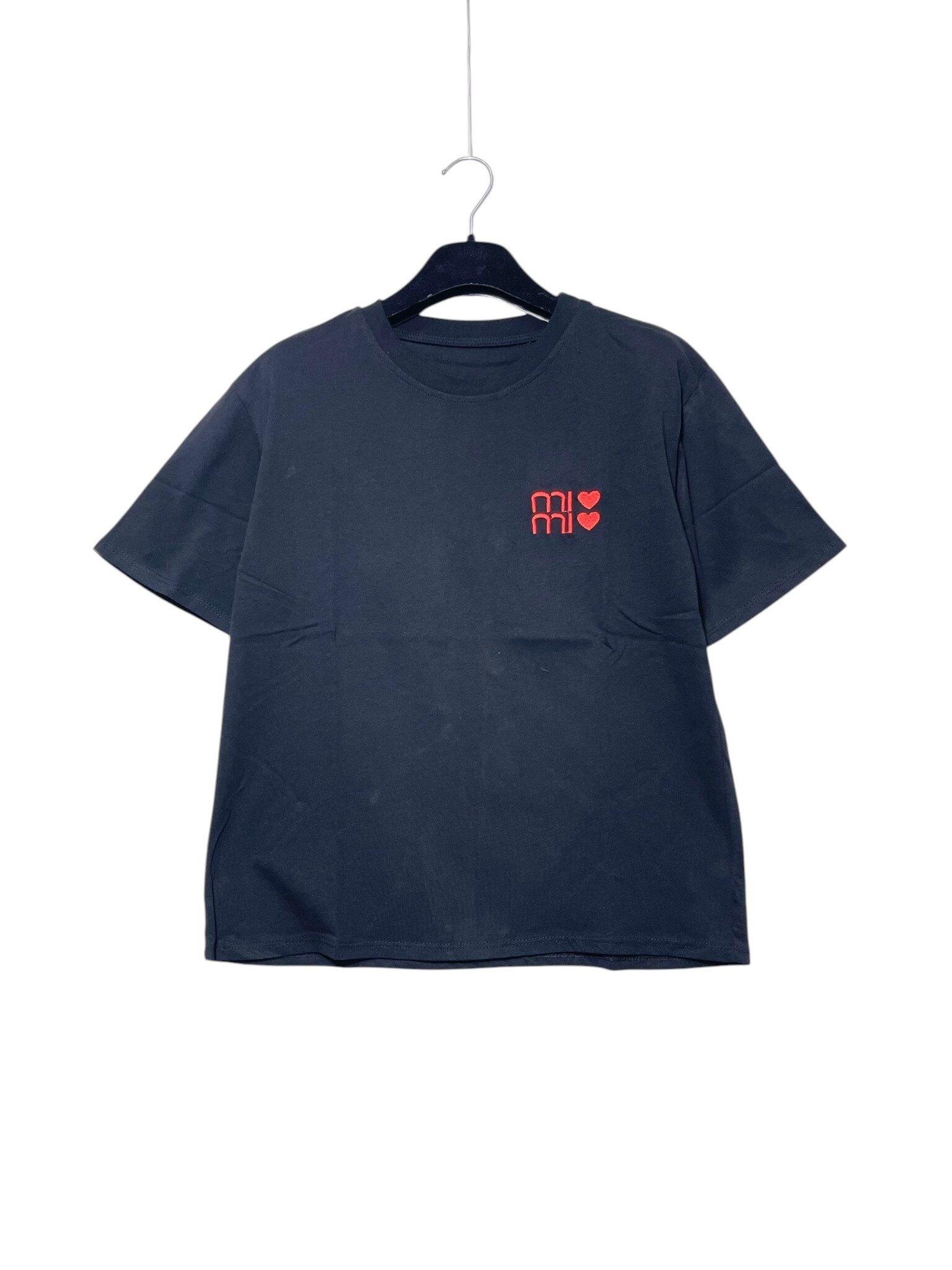 Wholesaler Elegance - Medium T-shirt in pure cotton with embroidered lettering MI MI
