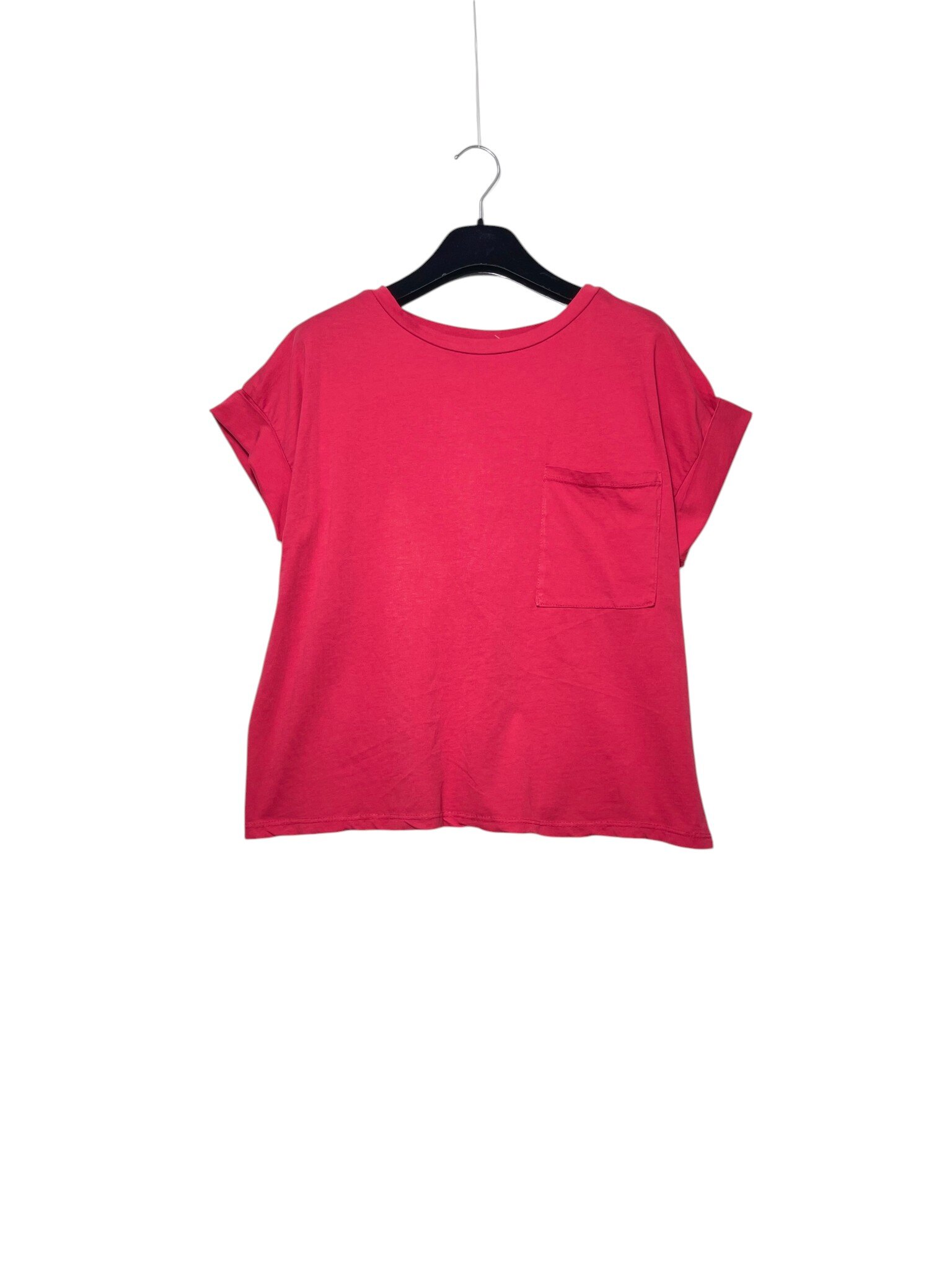Wholesaler Elegance - T-shirt with chest pocket and rolled-up sleeves