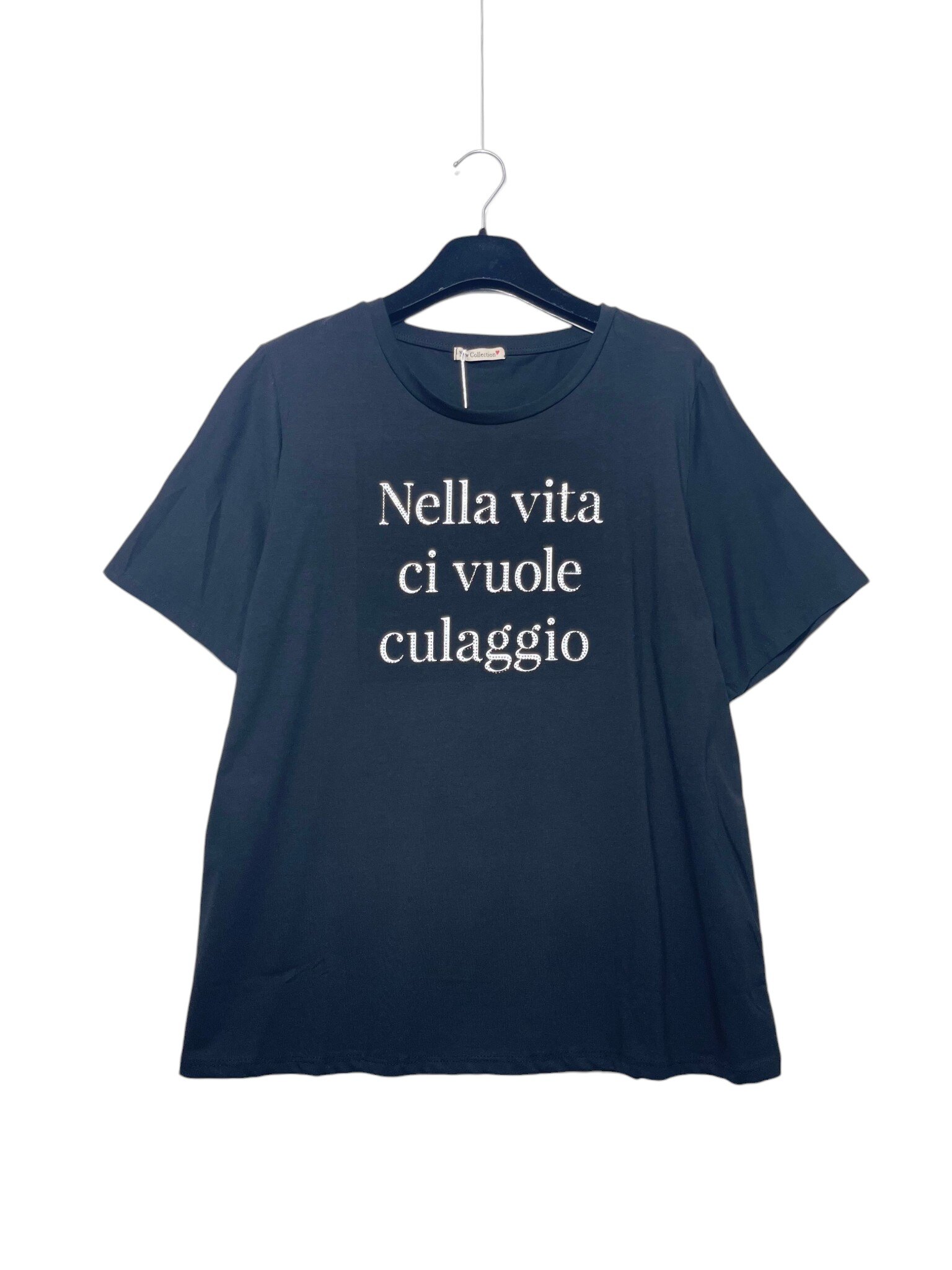 Mayorista Elegance - Camiseta de talla grande con la frase En la vida, se necesita coraje