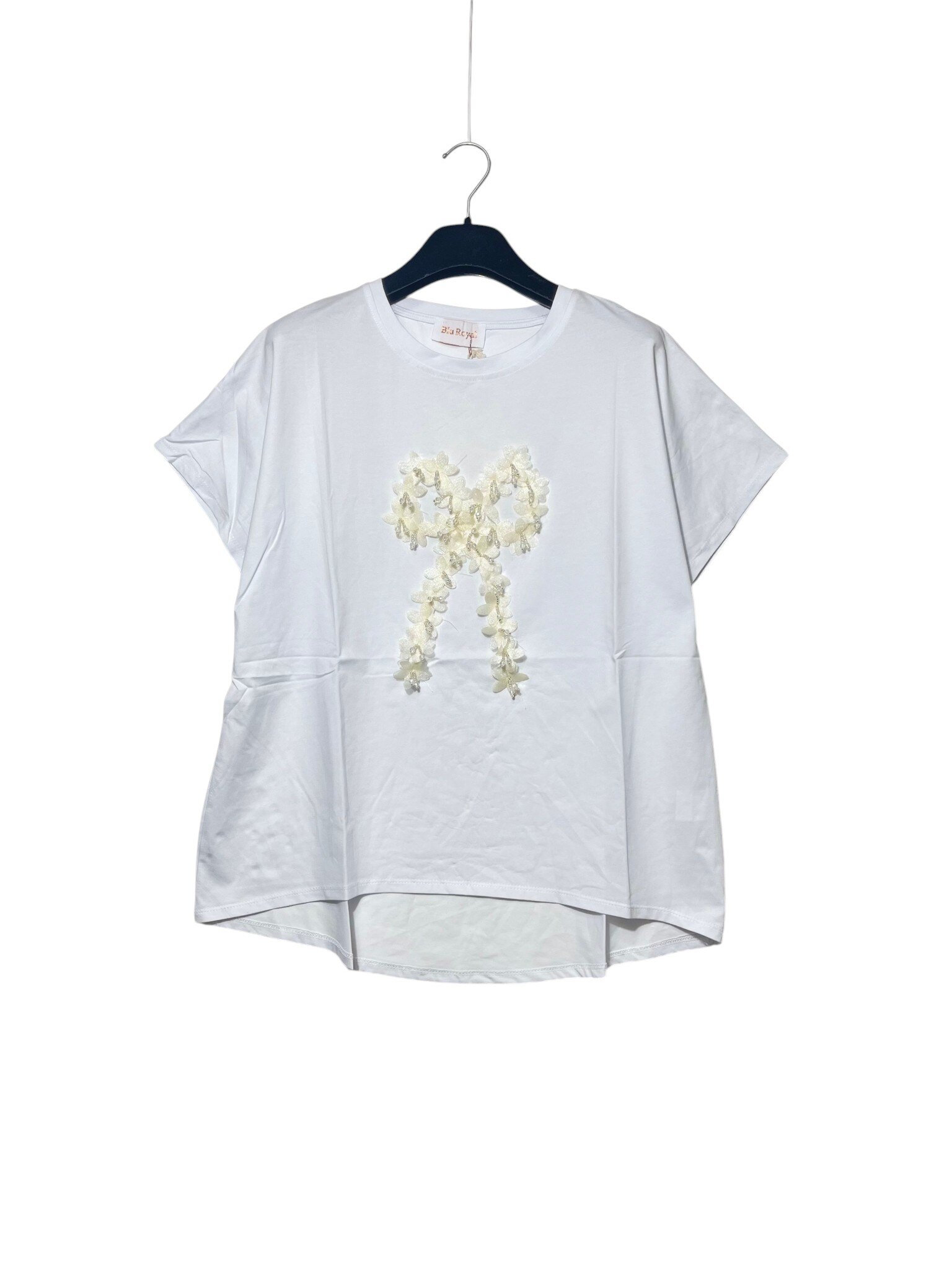 Wholesaler Elegance - Oversized T-shirt with bow-shaped appliqué
