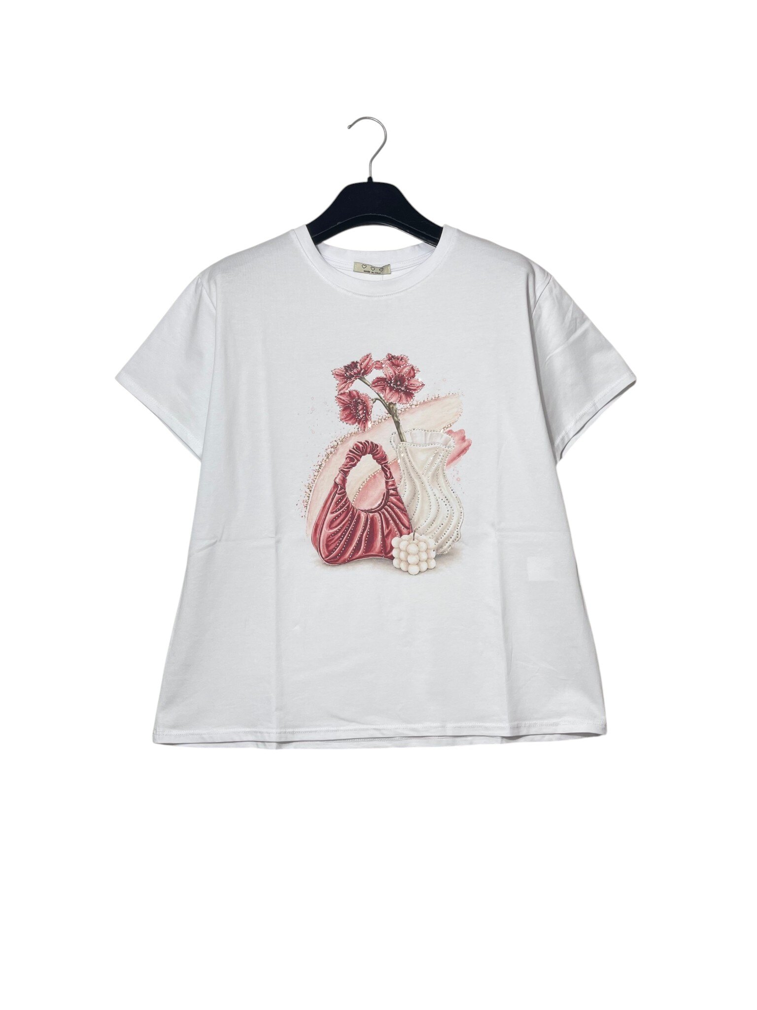 Mayorista Elegance - Camiseta de talla mediana con estampado de bolso