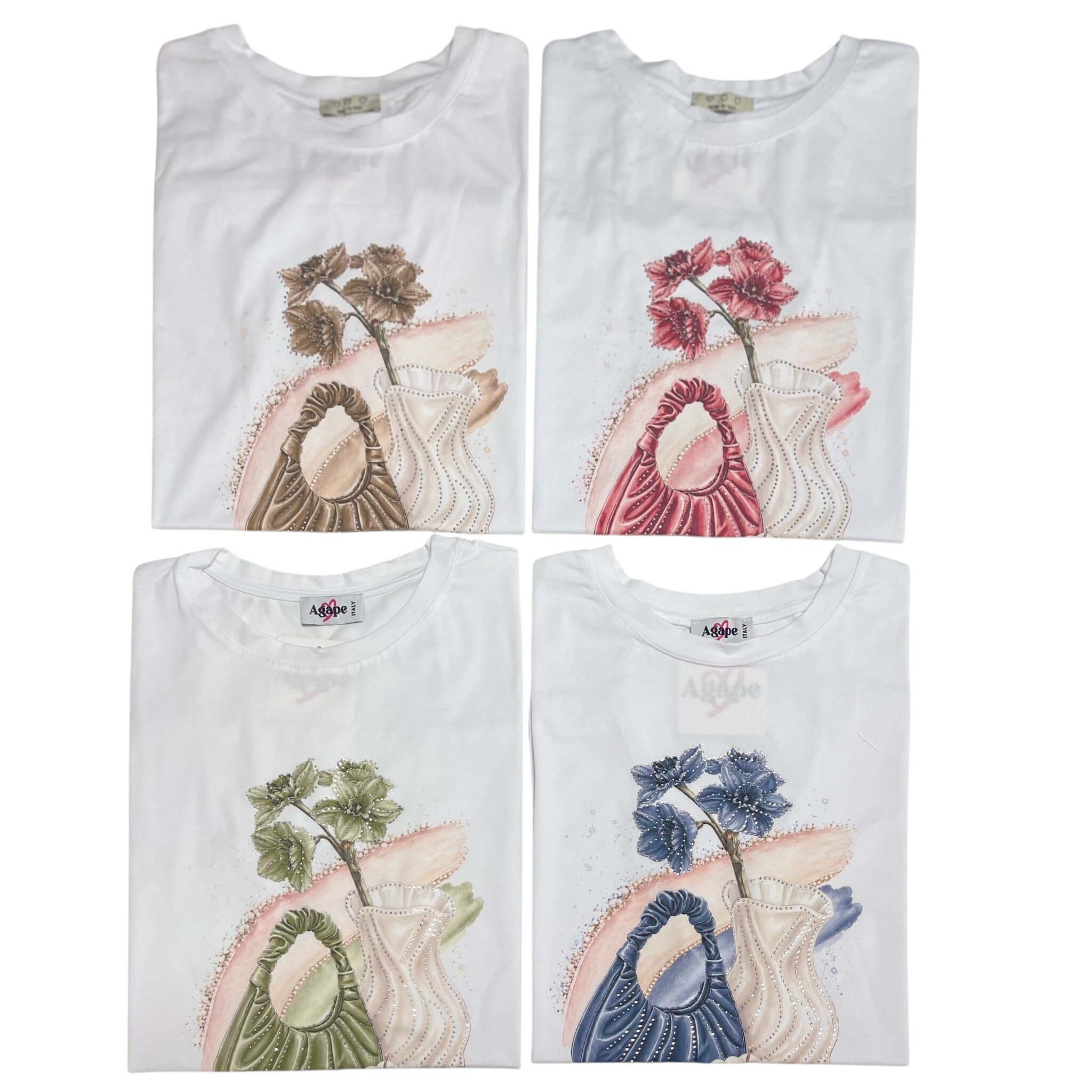 Wholesaler Elegance - Medium-sized T-shirt with bag print