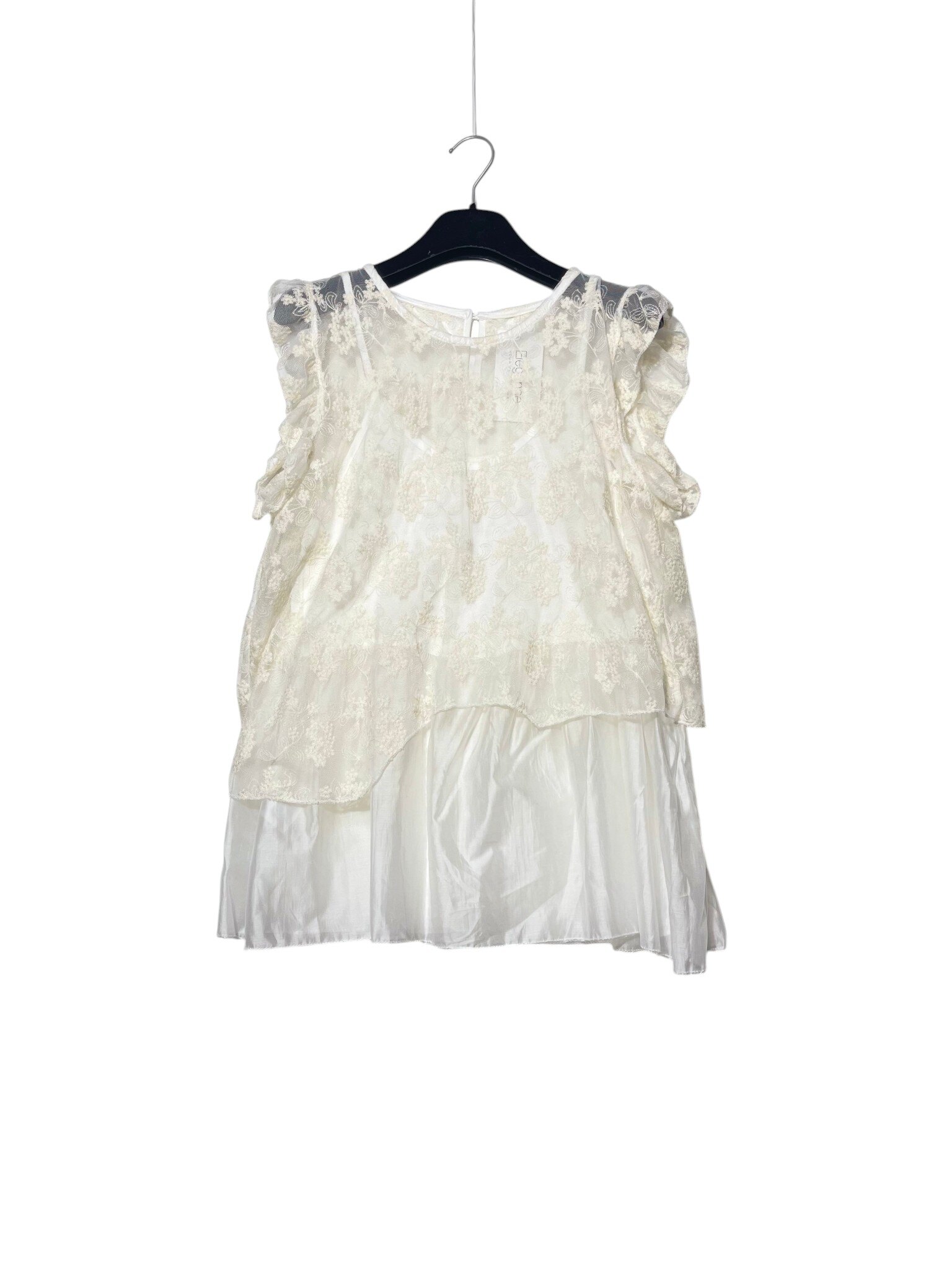 Mayorista Elegance - Camiseta de encaje con camiseta interior acampanada
