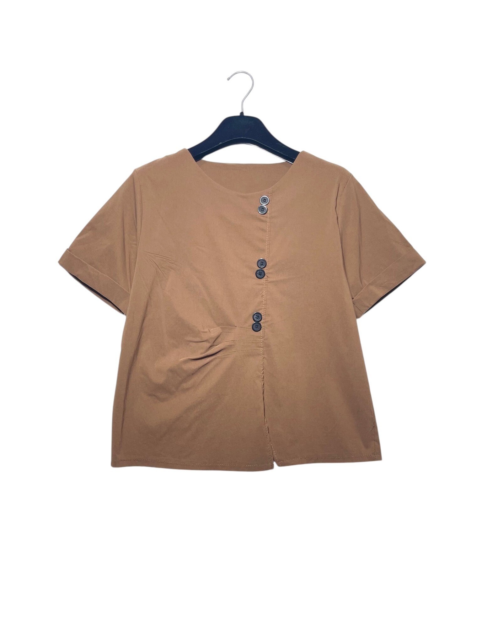 Mayorista Elegance - Camiseta de bengalina con botones negros