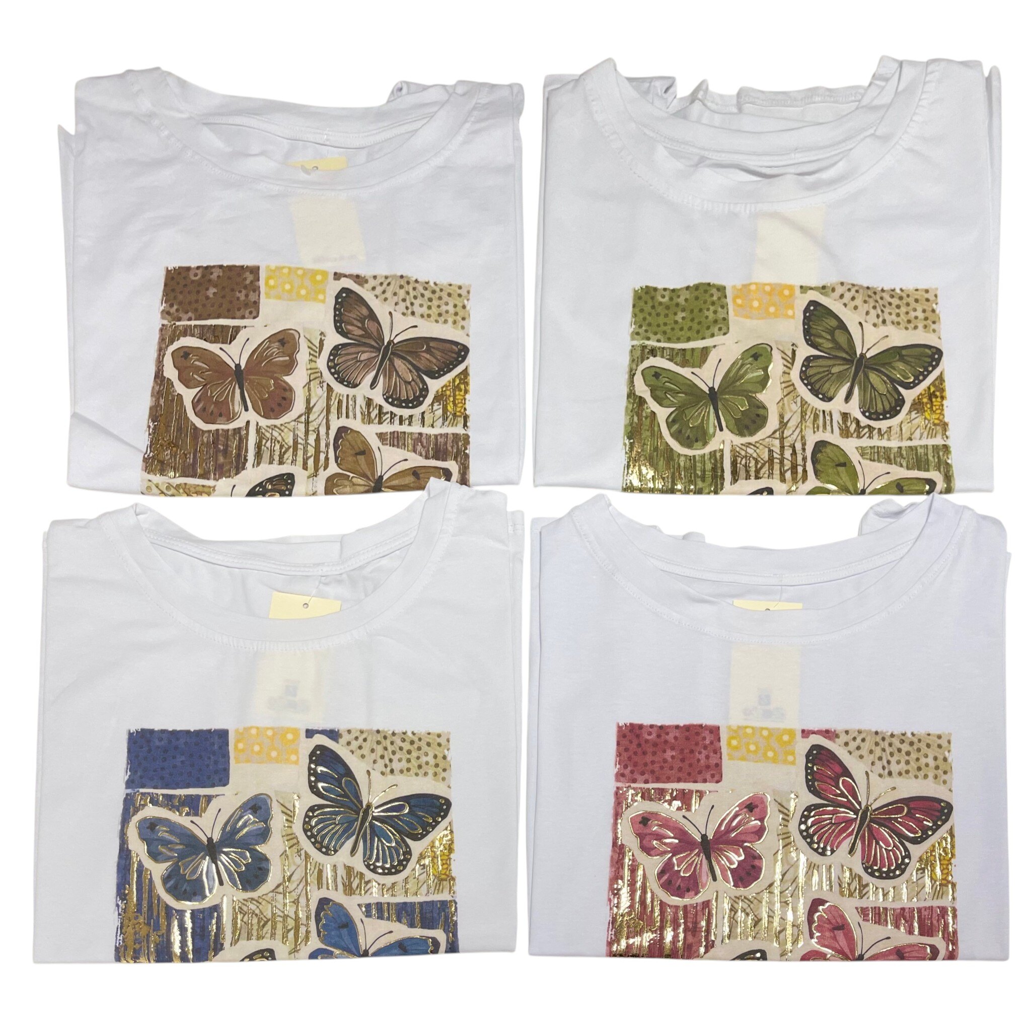 Mayorista Elegance - Camiseta oversize con estampado de mariposas