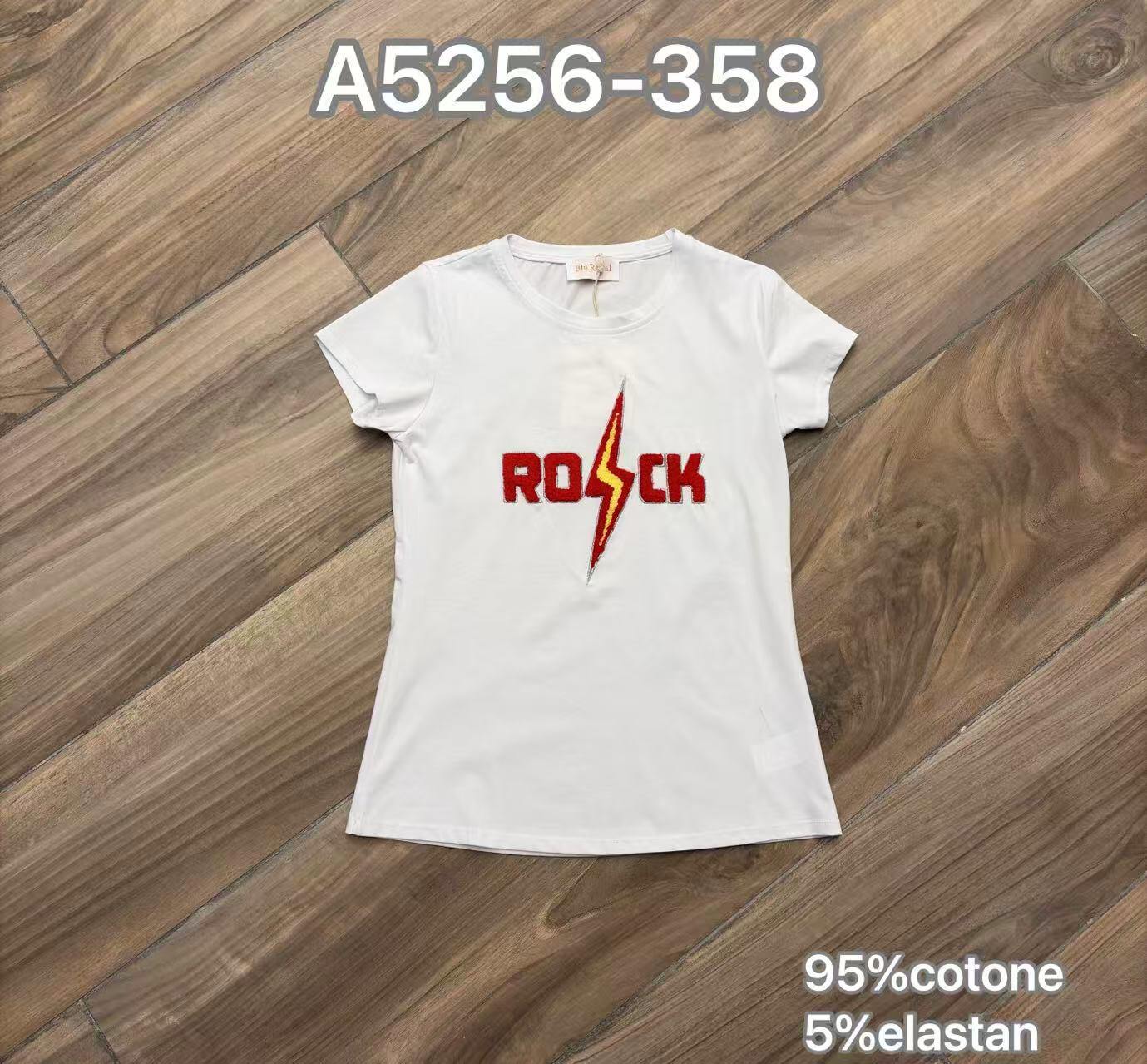 Wholesaler Elegance - Slim T-shirt with ROCK print