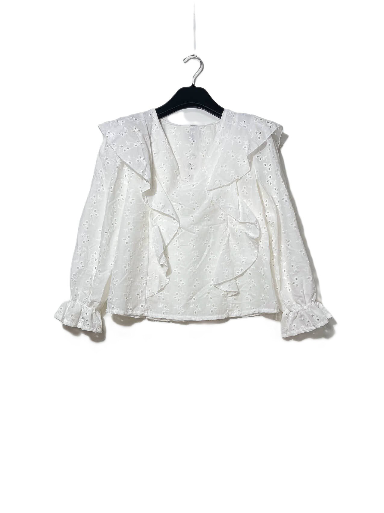 Wholesaler Elegance - Eyelet lace t-shirt with ruffles
