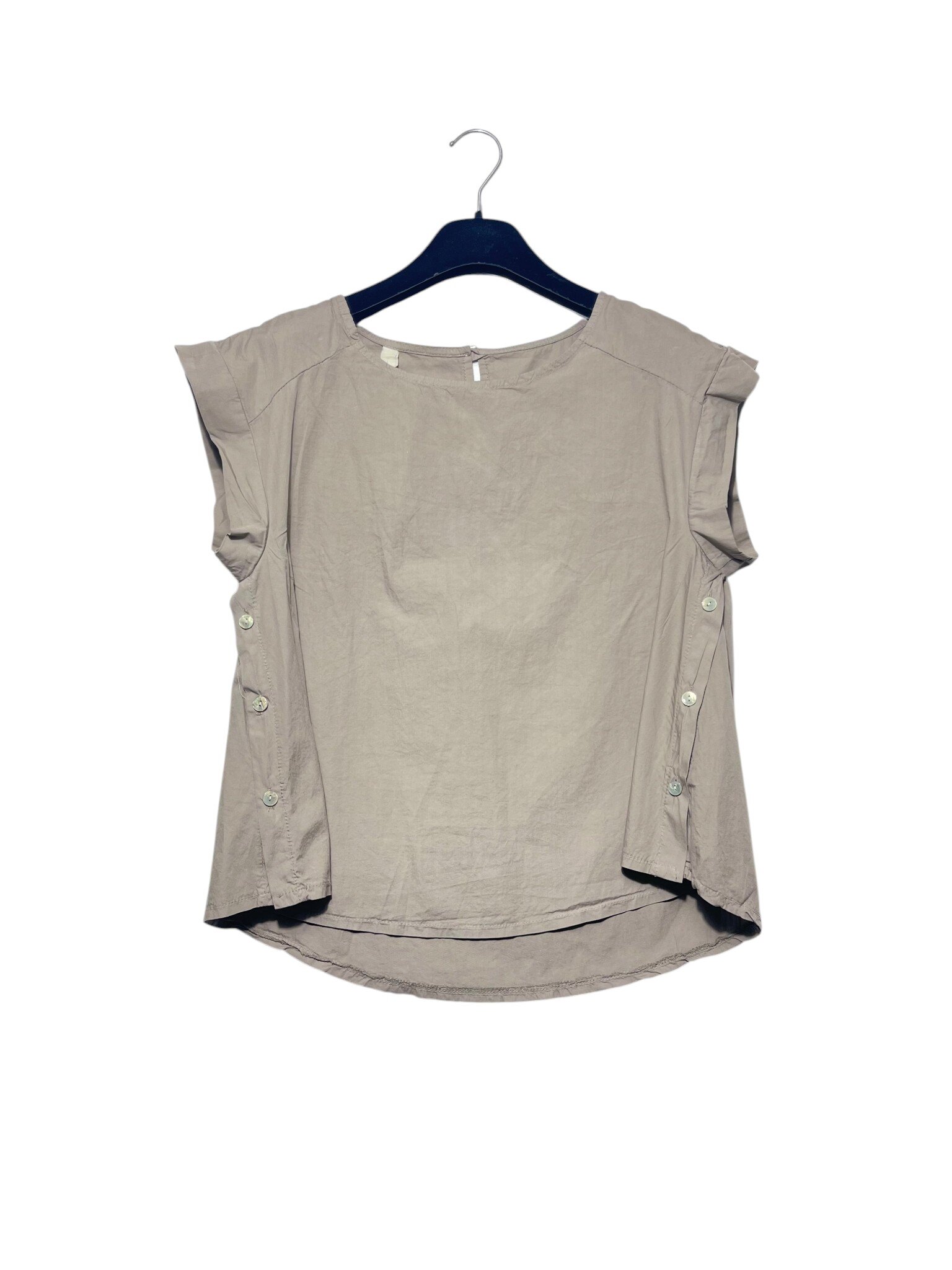 Mayorista Elegance - Camiseta con botones en los lados, botón en la parte trasera