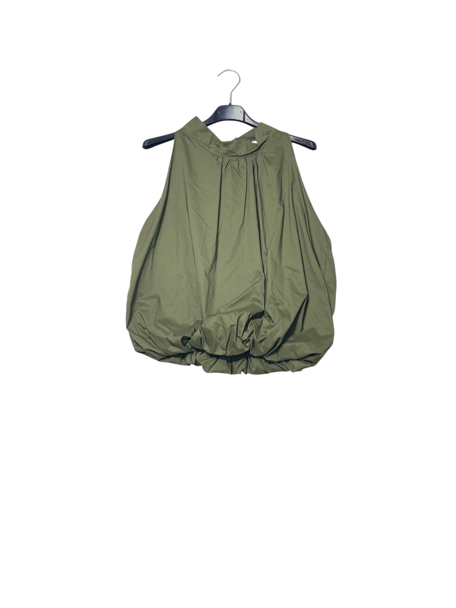 Mayorista Elegance - Top con escote halter y mangas abullonadas, lazo en la espalda